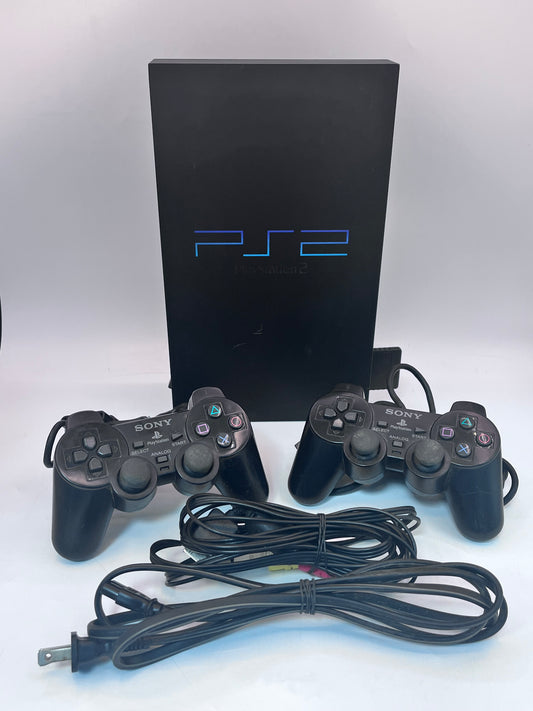 Sony PlayStation 2 PS2 Fat  Console - Black (SCPH-3001) Tested with cords and 2 controllers Free Shipping