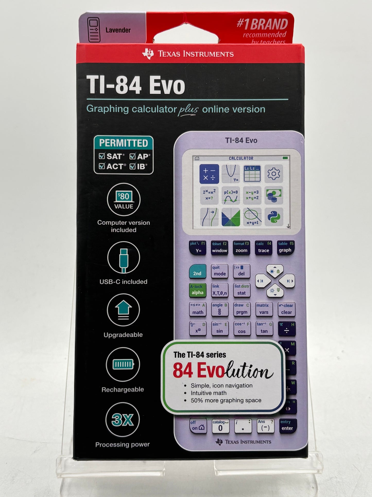 NEW IN BOX Texas Instruments TI-84 Evo Graphing Calculator, Lavender