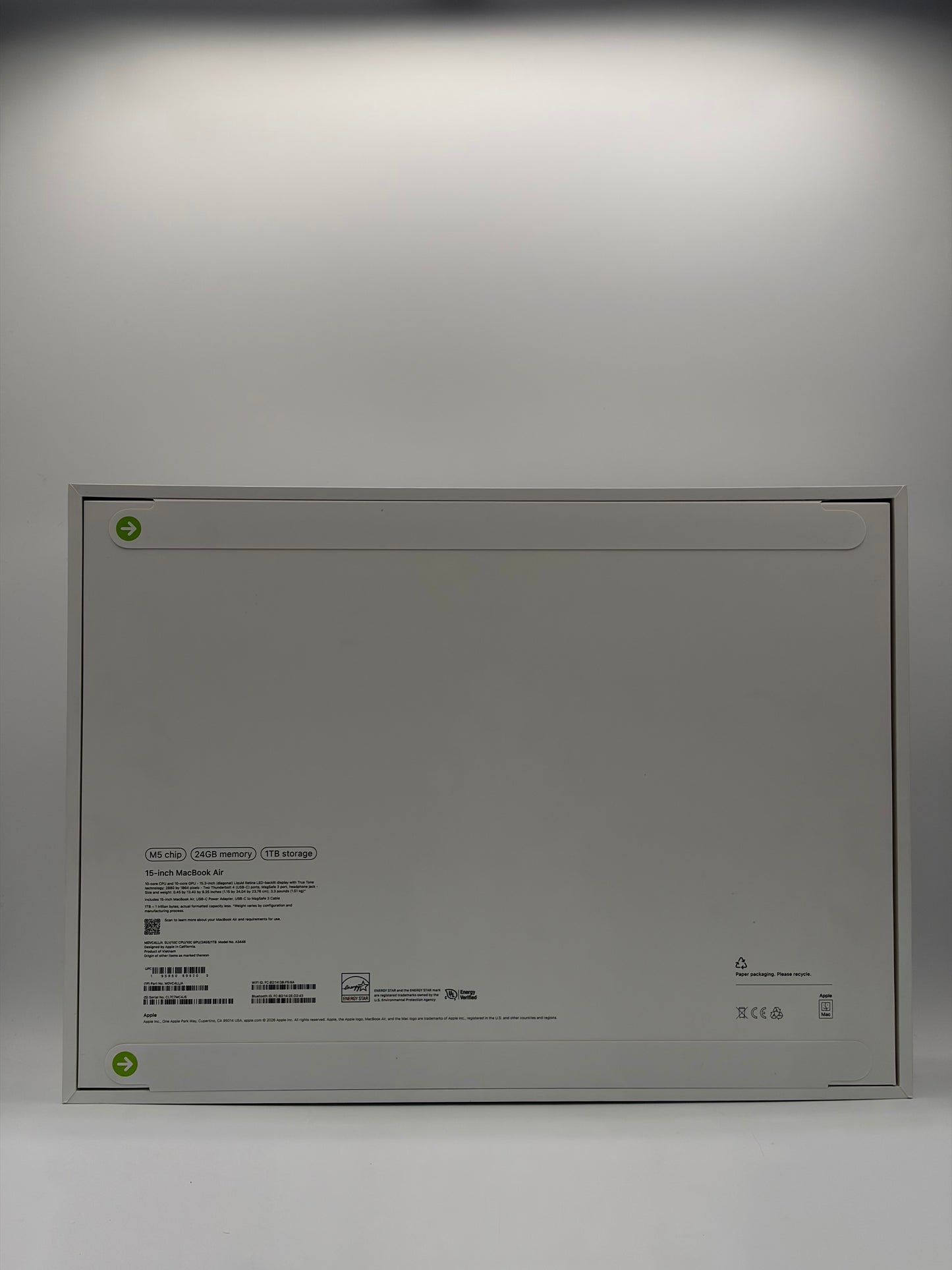 SEALED 2026 Apple MacBook Air 15" M5 A3448 MDVC4LL/A 24GB 1TB SLV w AppleCare+