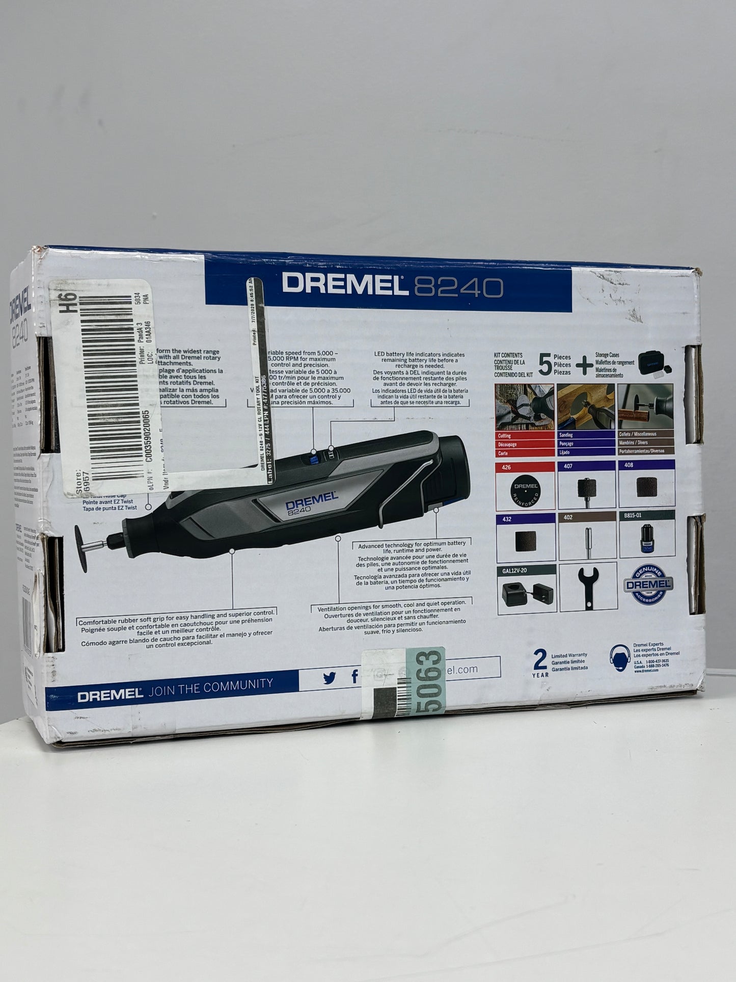 Dremel 8240 12V Cordless Rotary Tool Kit -NEW/SEALED