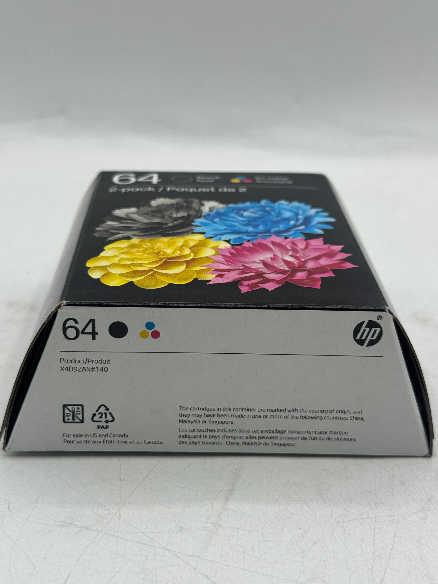 HP 64 2-Pack Black & Tri-Color Combo Ink Cartridges Genuine OEM EXP. OCT 2027