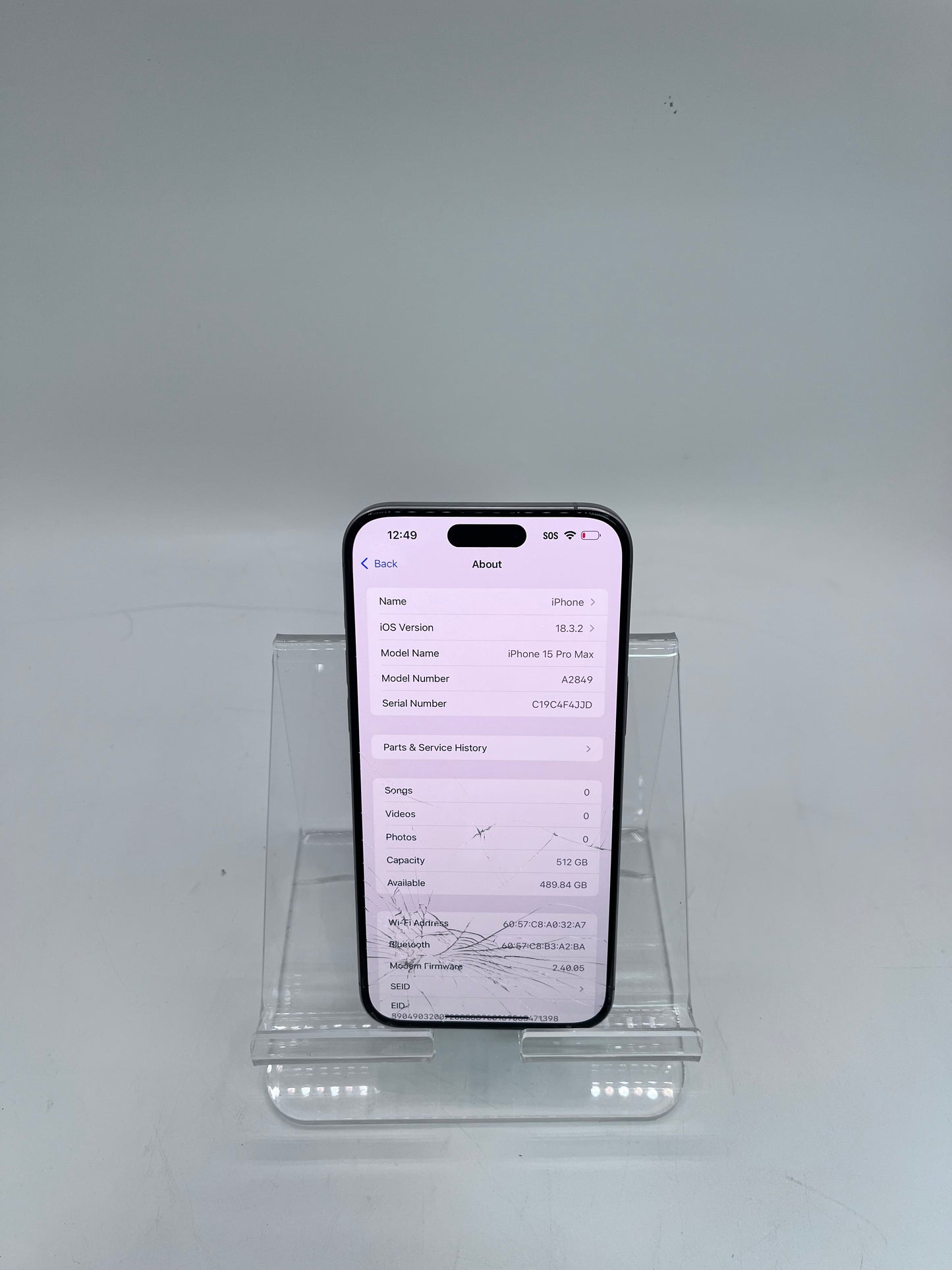 Unlocked Apple iPhone 15 Pro Max A2849 MU6D3LL/A 512GB Natural Titanium