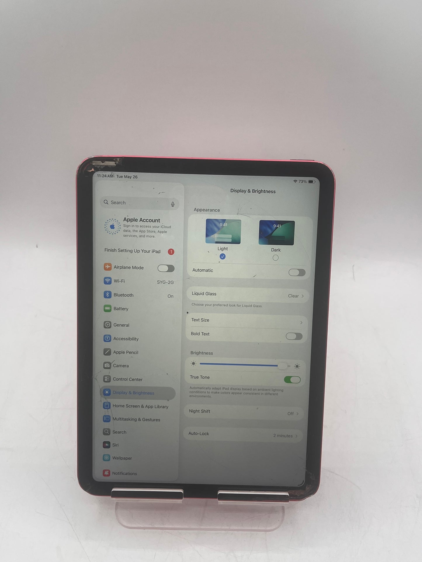 Apple iPad 11th Gen A16 (2025) 128GB Wi‑Fi Only Tablet - Black - Broken Screen