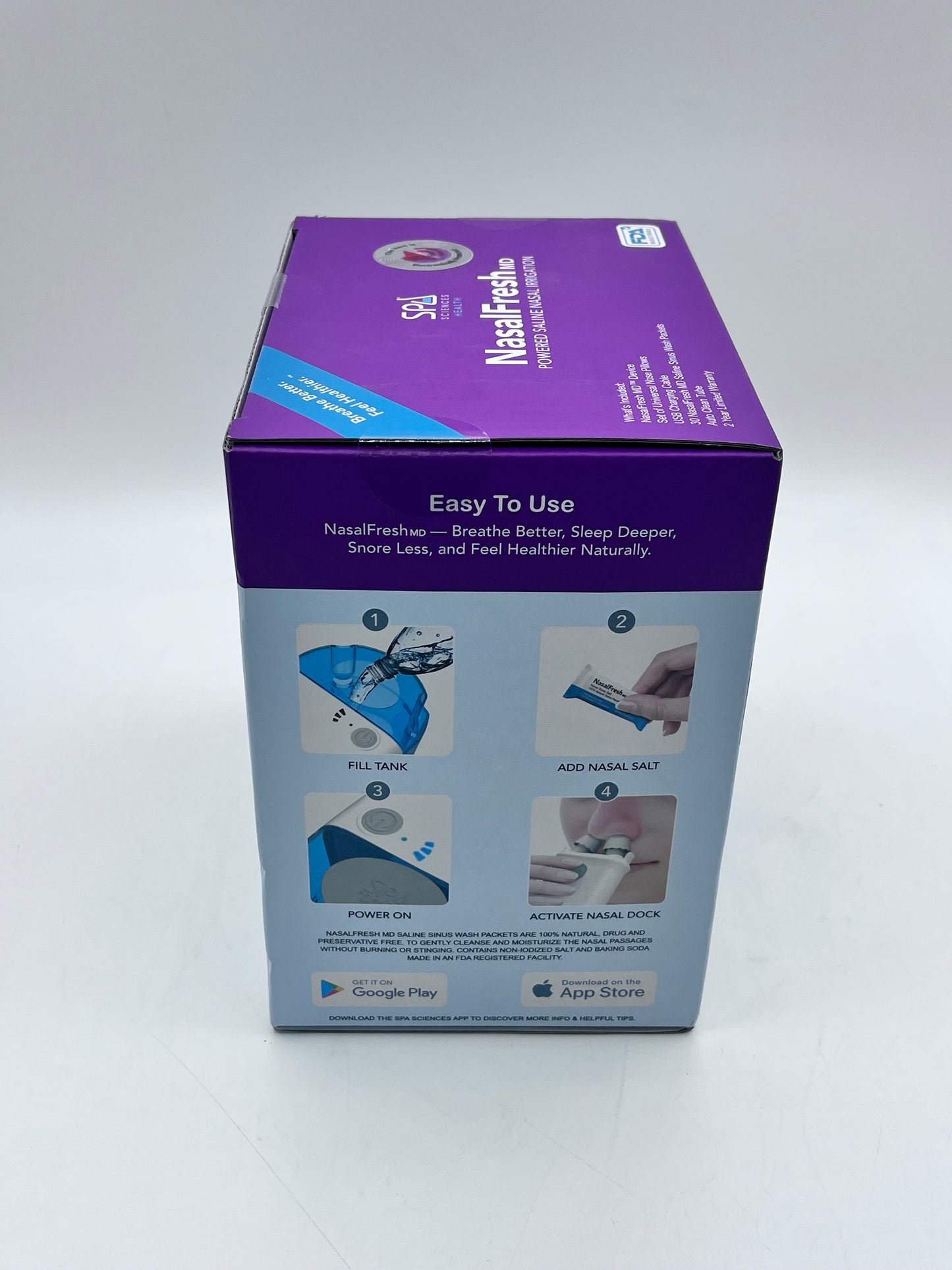Spa Sciences Powered Saline Nasal Irrigation White