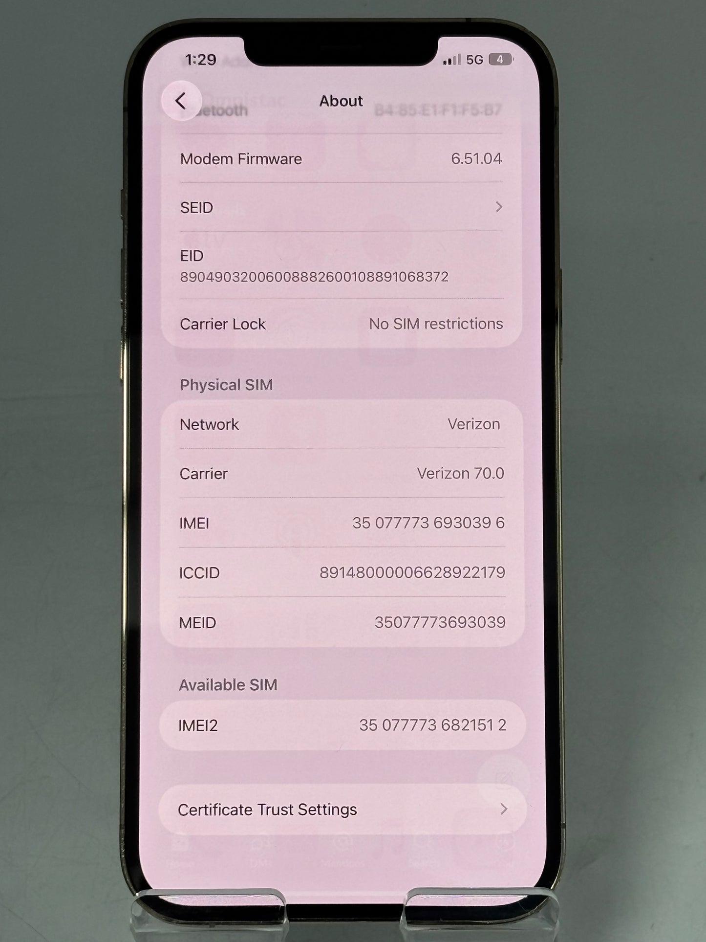 Unlocked Apple iPhone 12 Pro Max MG9H3LL/A A2342 128GB Gold  Broken