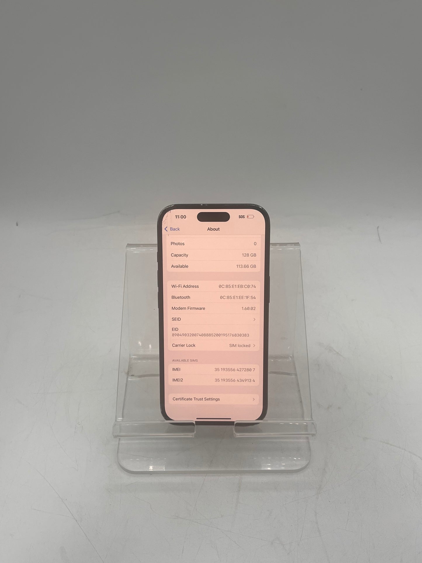 Apple iPhone 16 128GB MYAP3LL/A A3081 Black Broken Screen