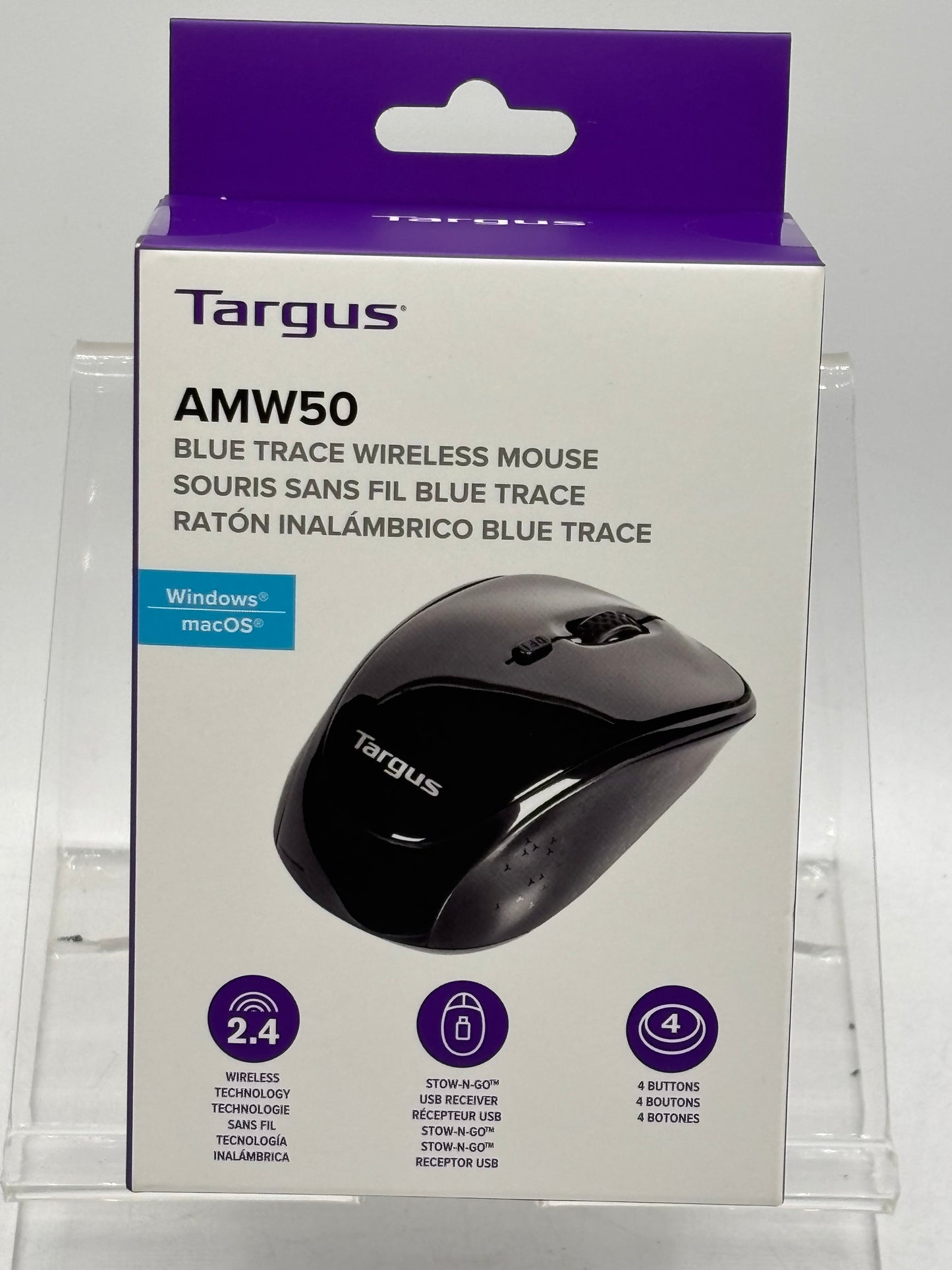 TARGUS Blue Trace Wireless USB Mouse AMW50, Black; NEW (FREE SHIPPING)
