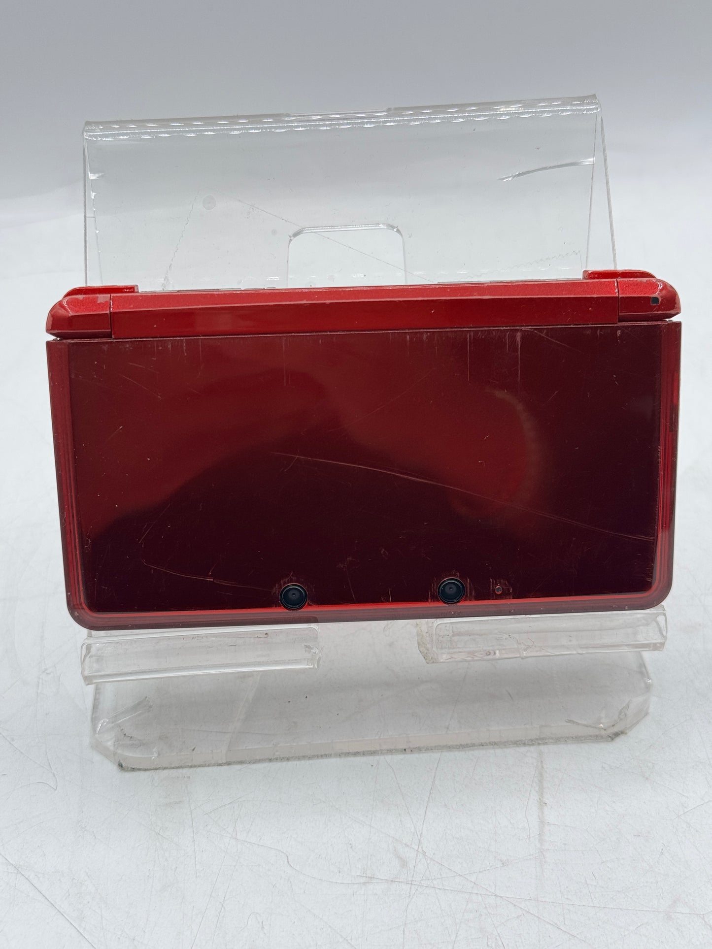 Nintendo 3DS CTR-001  Flame Red w/ Power Cable Tested Free Shipping