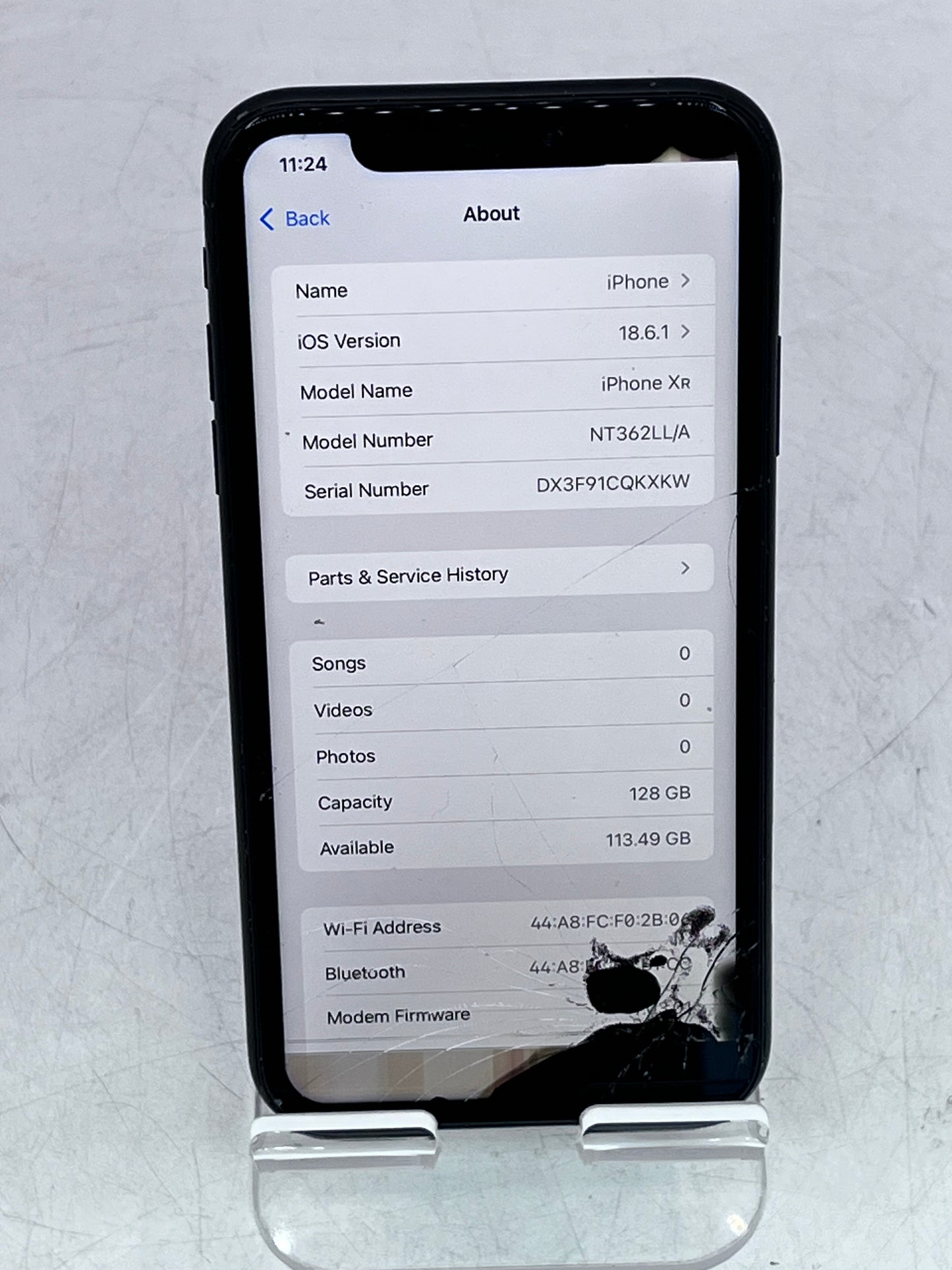 Unlocked Apple iPhone XR 128GB 3 GB A1984 NT362LL/A - Black READ