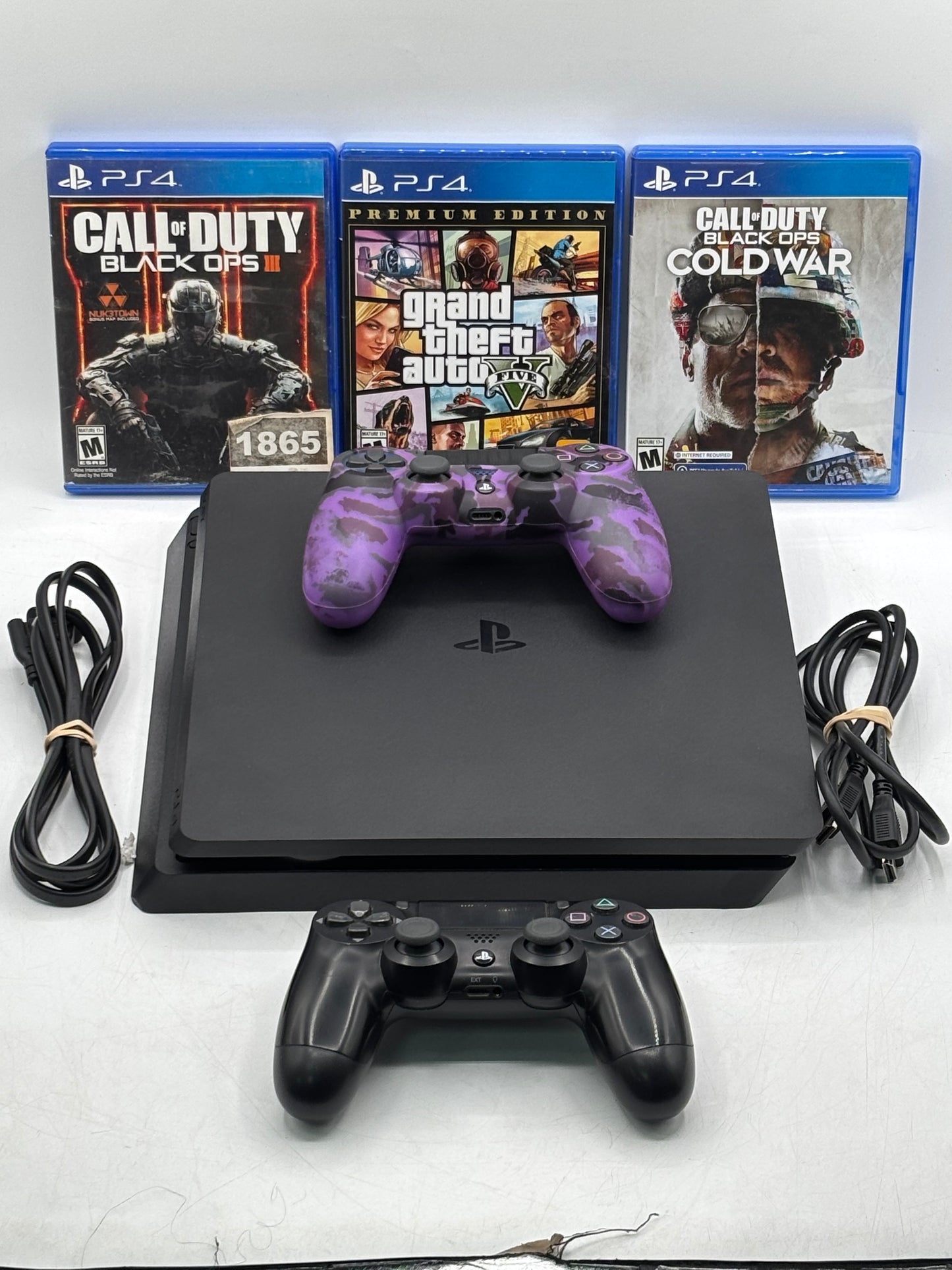 Sony PlayStation 4 Slim CUH-2215B 1TB Bundle With 2 Controllers & 3 Games