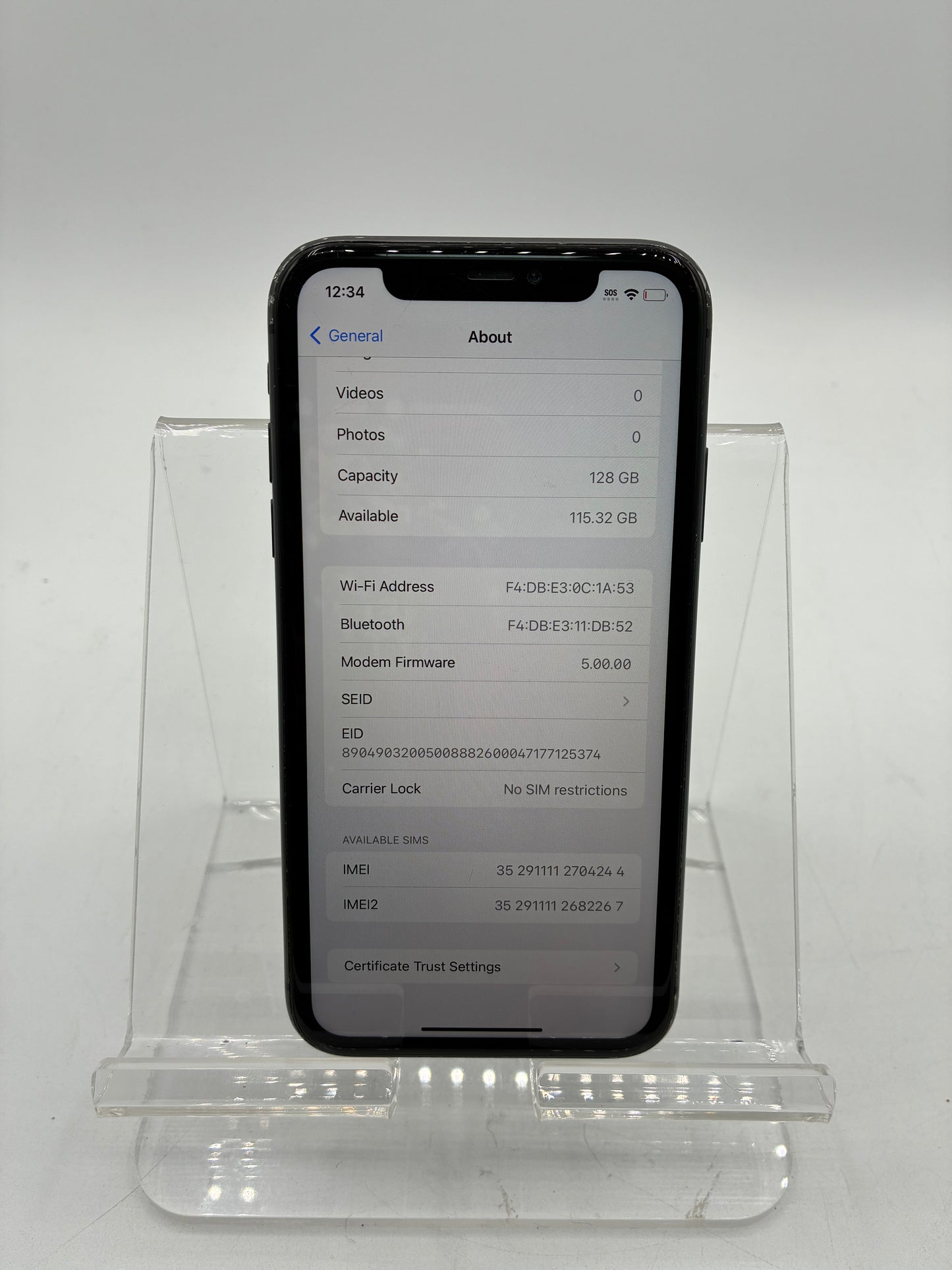Apple iPhone 11 6.1 inch 128GB Black Unlocked Broken