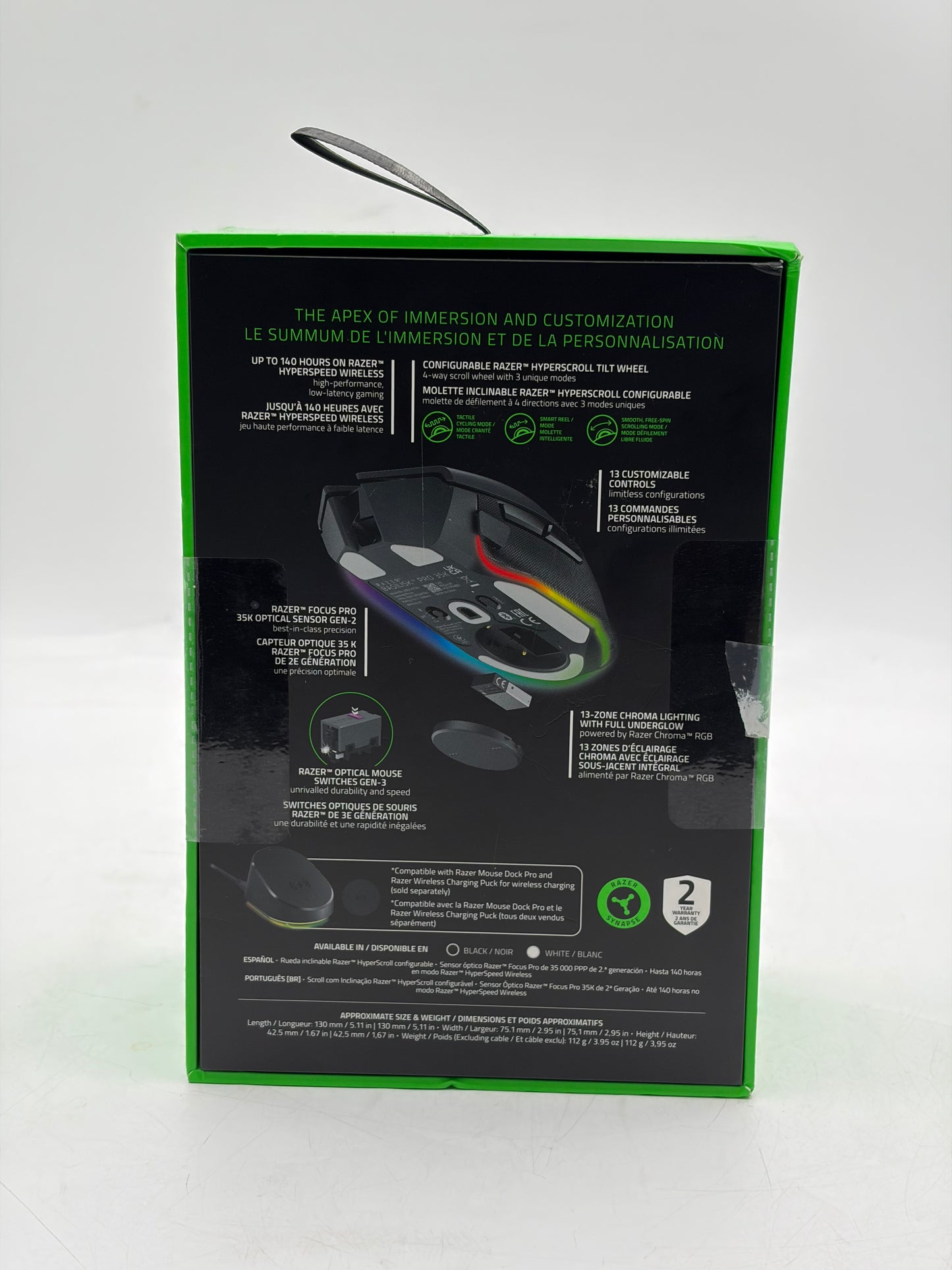 Razer Basilisk V3 Pro 35K Wireless Ergonomic Gaming Mouse (RZ01-05240100-R3U1)