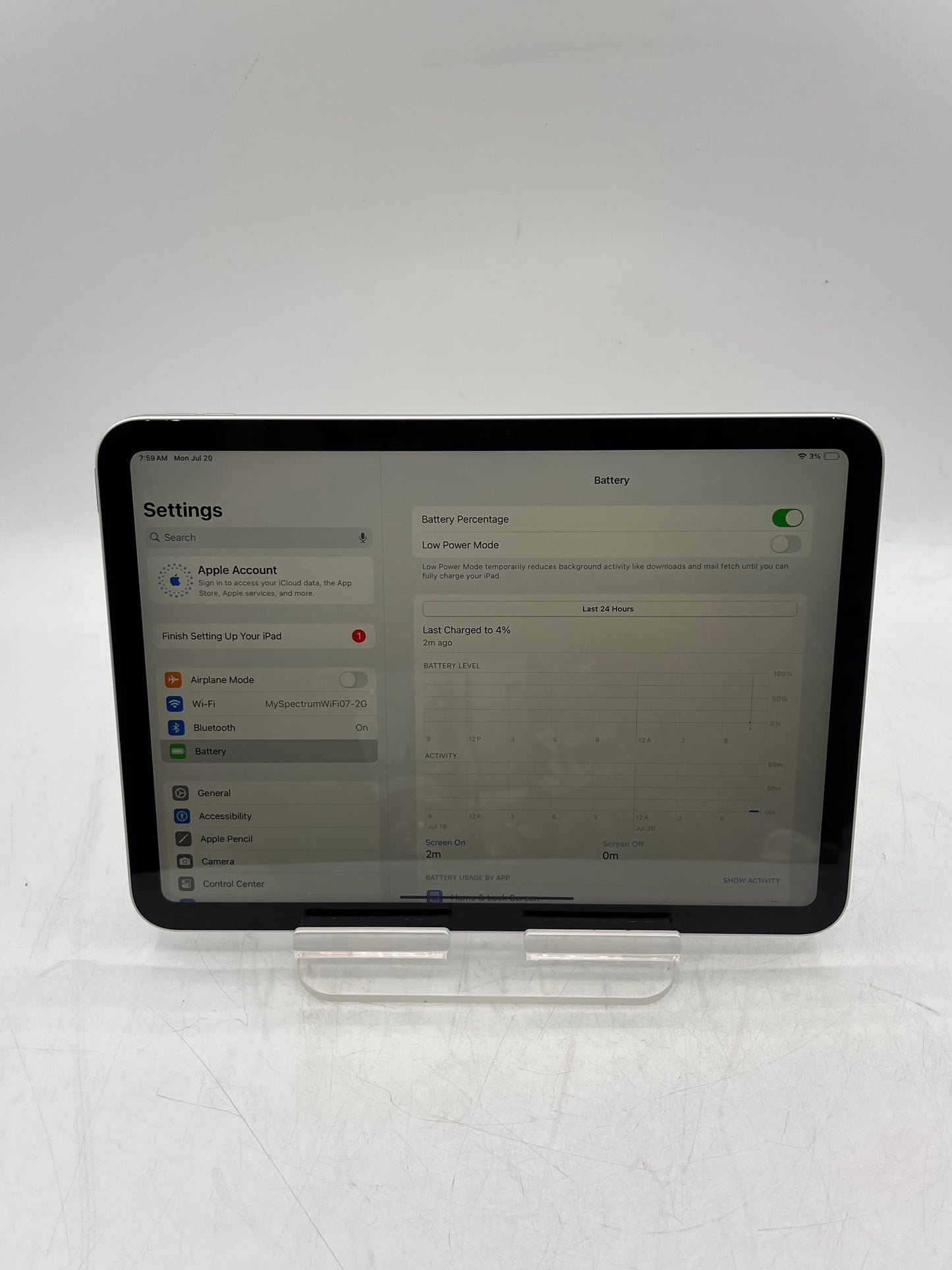 2022 Apple iPad 10th Gen A2696 MPQ03LL/A 64GB Wi‑Fi Only Tablet - Silver