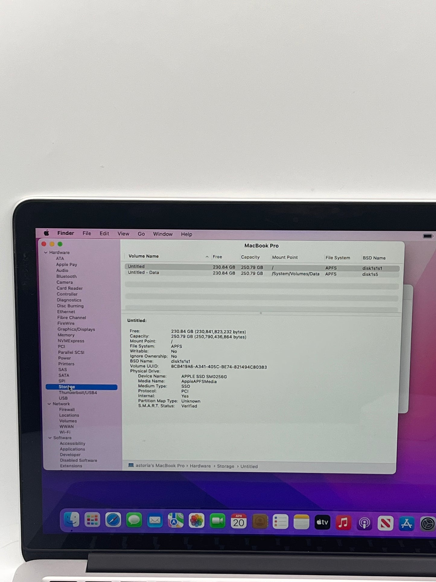 Apple MacBook Pro 13" A1502 2015 Core i5 2.7GHz 8GB 256GB Silver