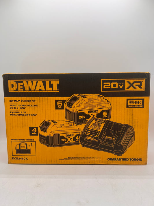 DEWALT 20V MAX Lithium-Ion 6.0Ah 4.0Ah Battery and Charger Starter Kit DCB2460C