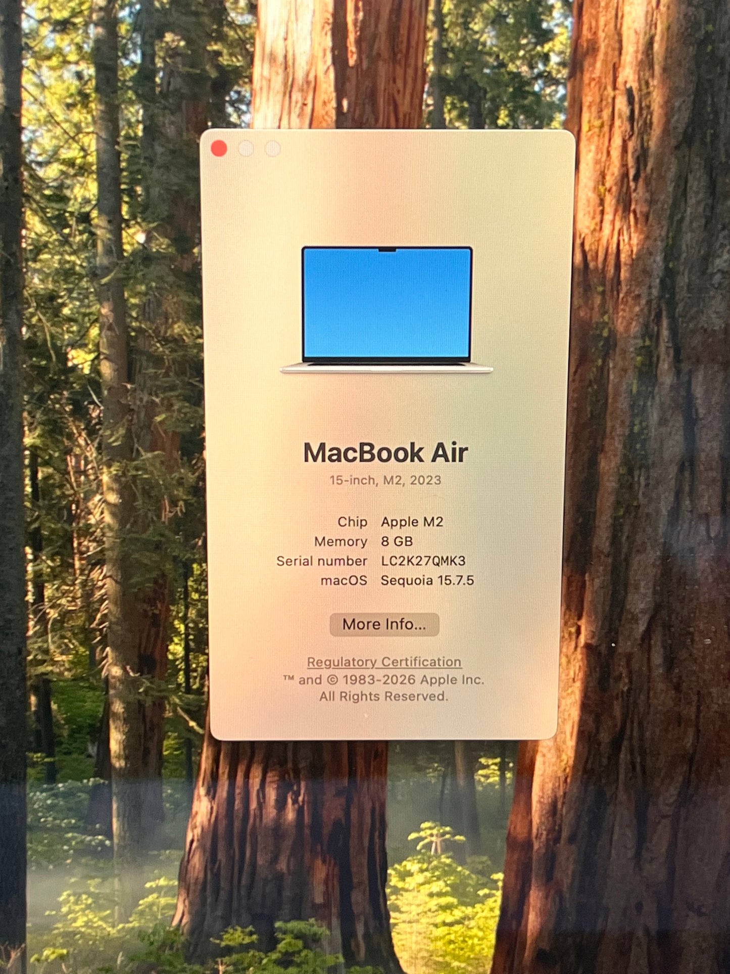 2023 Apple MacBook Air 15" M2 8GB RAM 256GB A2491 - Gold 5 CYCLE COUNT