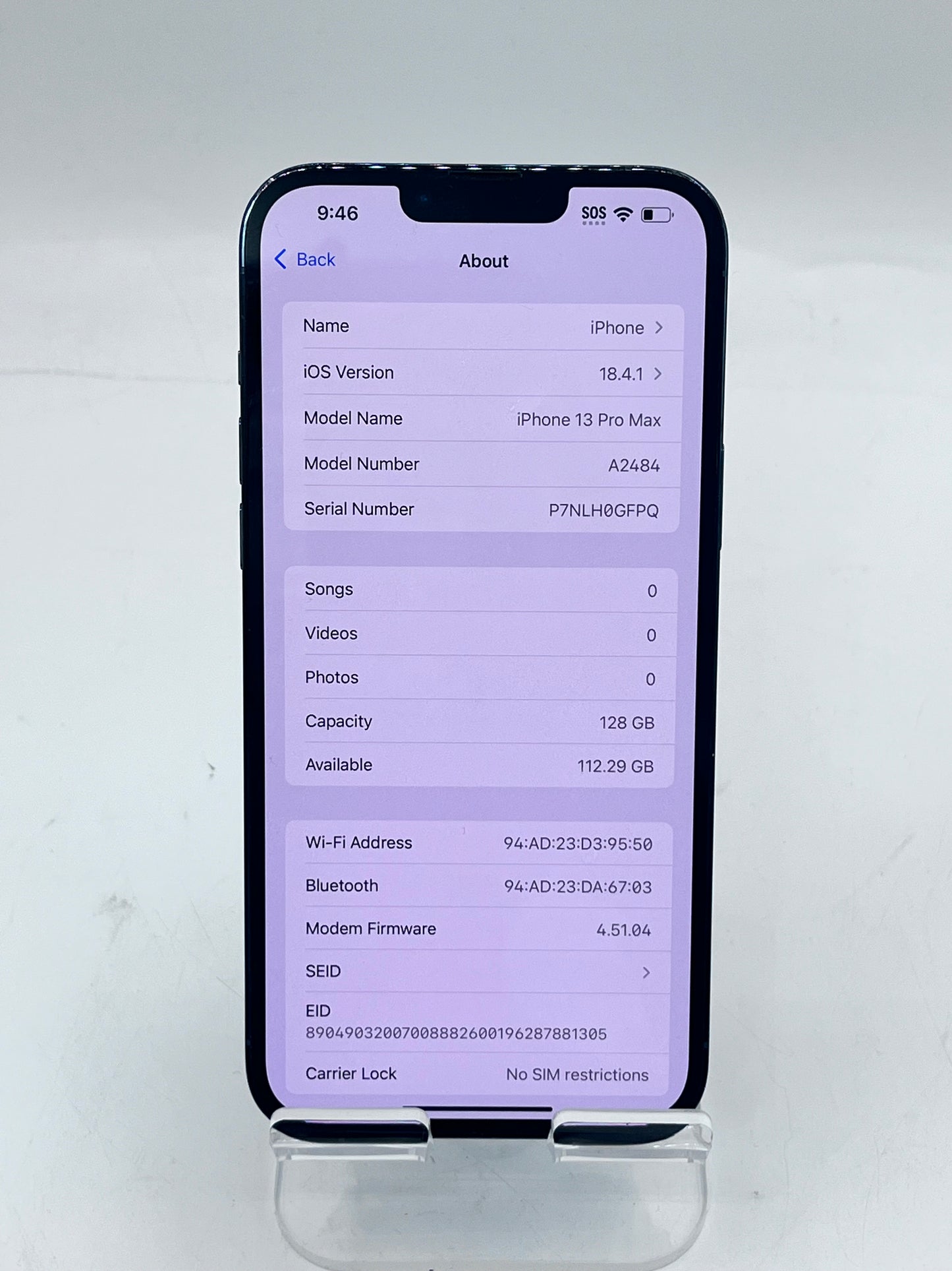 Unlocked Apple iPhone 13 Pro Max NLF53LL/A A2484 6.7" 128GB - Blue