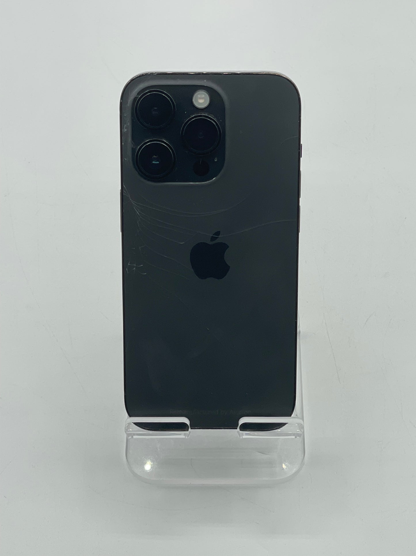 Unlocked Apple iPhone 14 Pro 256GB Black A2650 MQ0N3LL/A Cracked 100% Battery