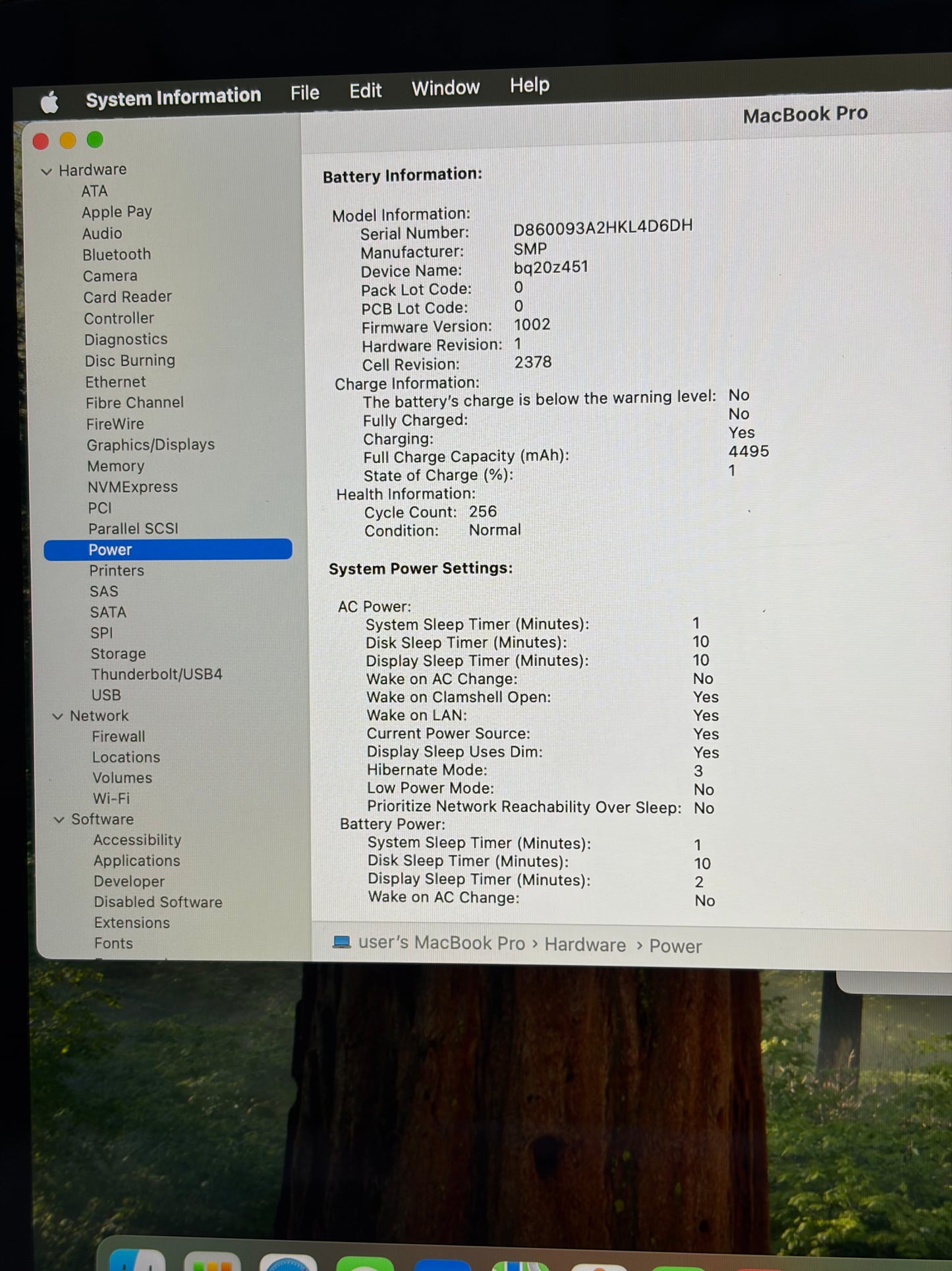 2020 Apple MacBook Pro 13" A2289 Core i5 @ 1.4GHZ 8GB 256GB SG 256 CYCLE COUNT