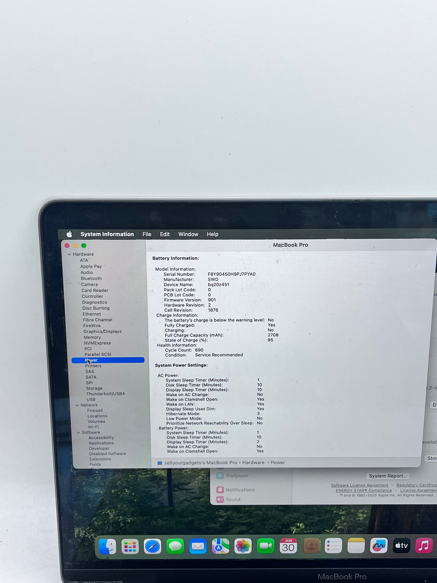 Apple Macbook Pro 13" A1989 2018 Core i7, 16GB RAM, 512GB - Silver