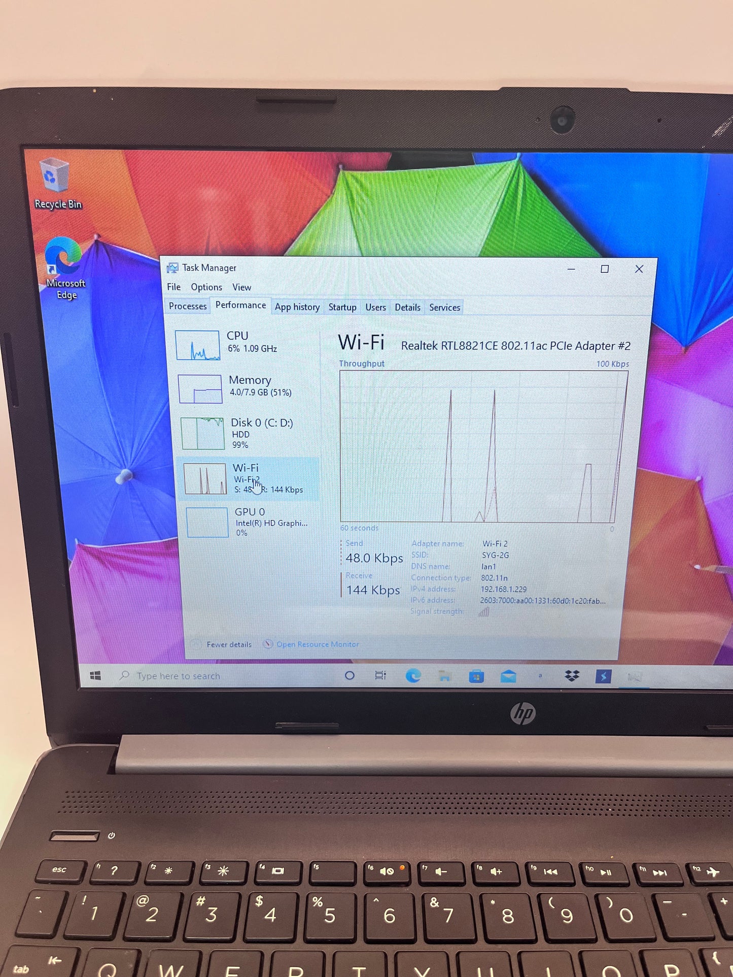 HP 15-da0079nr 15" Core i7-7500U Intel Graphics 620 8GB 1TB - Gray