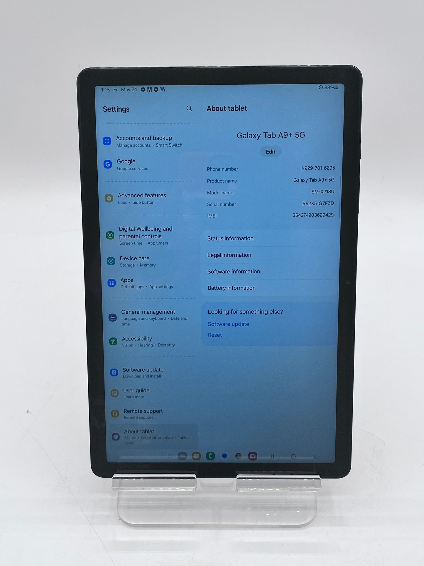 Wi-Fi Only Samsung Galaxy Tab A9+ 10.5 64GB - Black