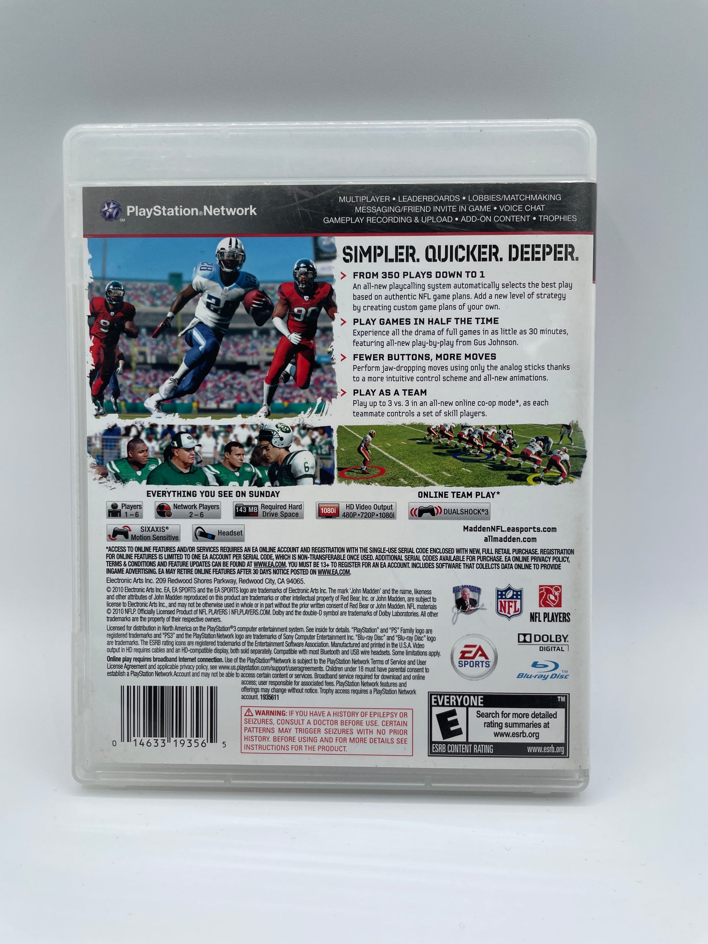 Playstation 3 Madden NFL 11 - Used With Box - Game Tested Working