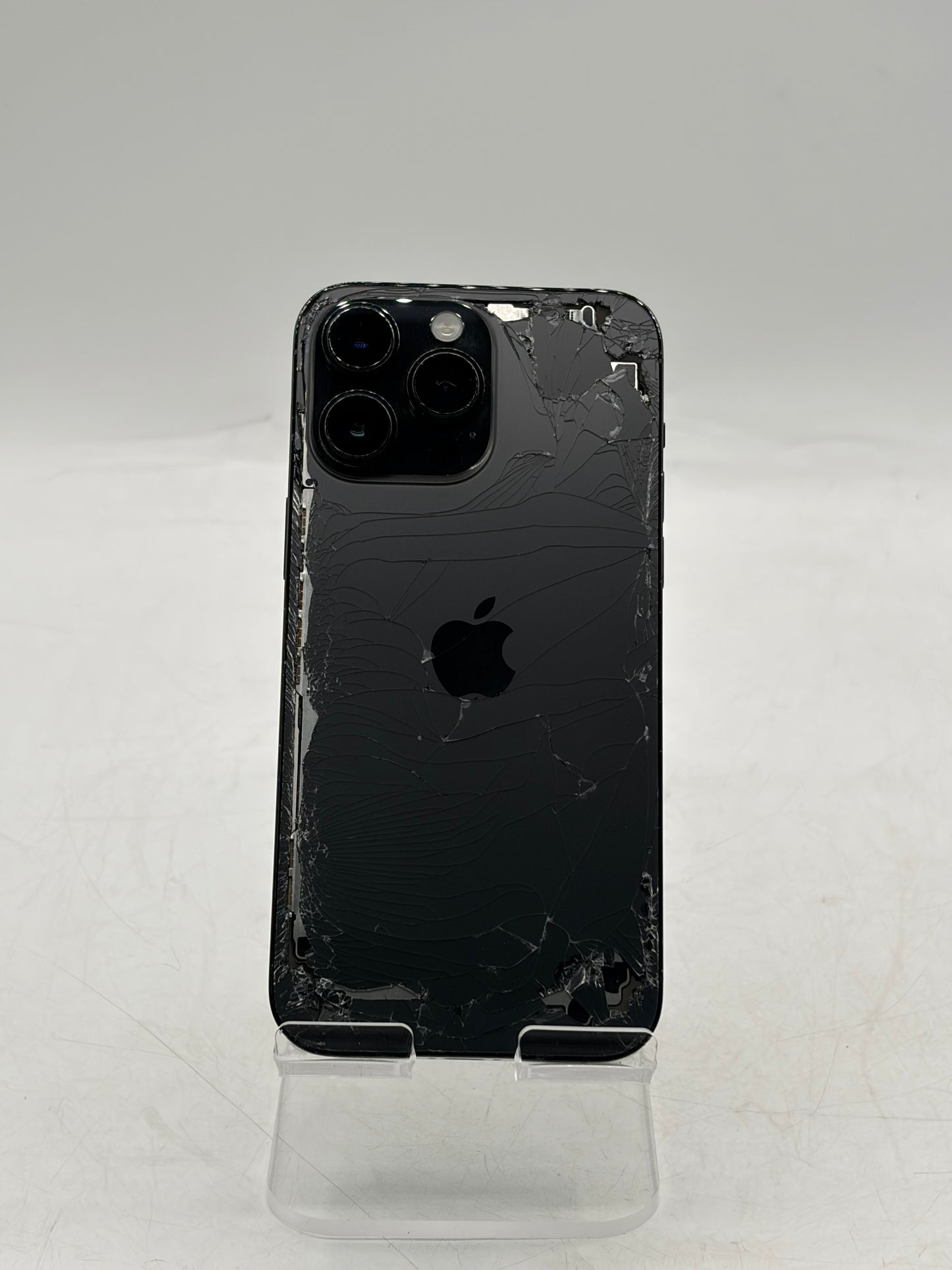 Unlocked Apple iPhone 14 Pro Max 128GB A2651 MQ8N3LL/A Black CRACKED BACK