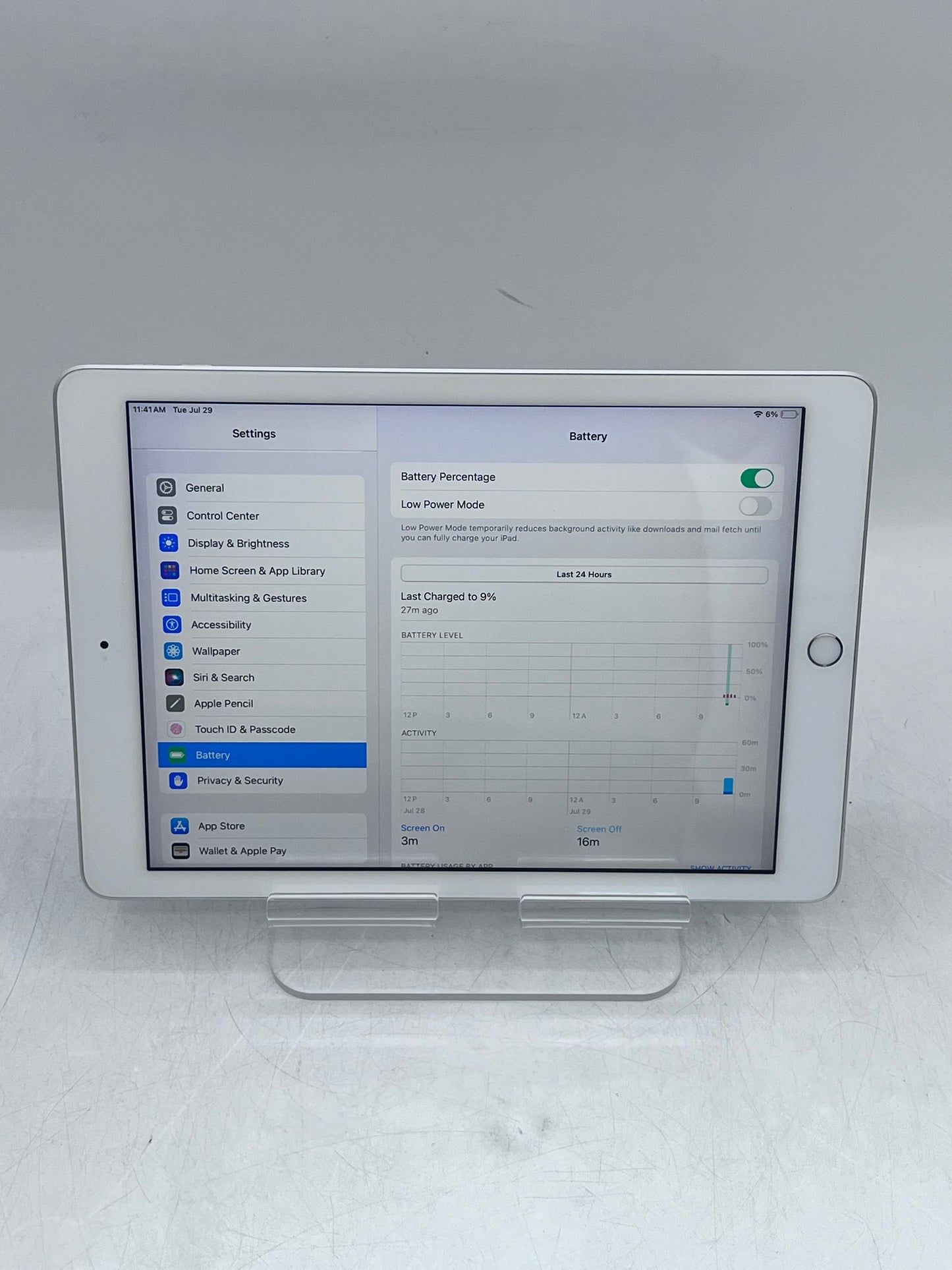 Apple iPad 6th Gen A1893 MR7K2LL/A 128GB Wi-Fi - Silver