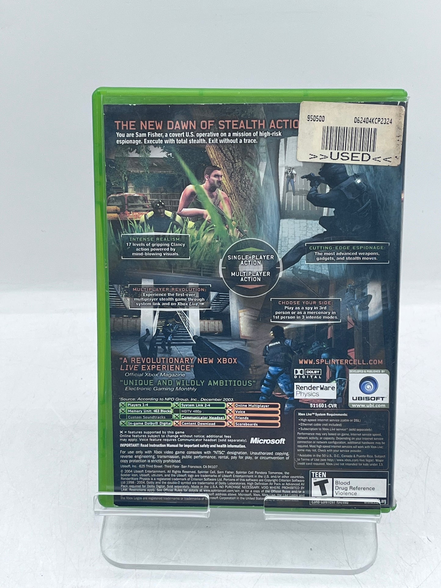 Splinter Cell: Pandora Tomorrow - Xbox Video Game
