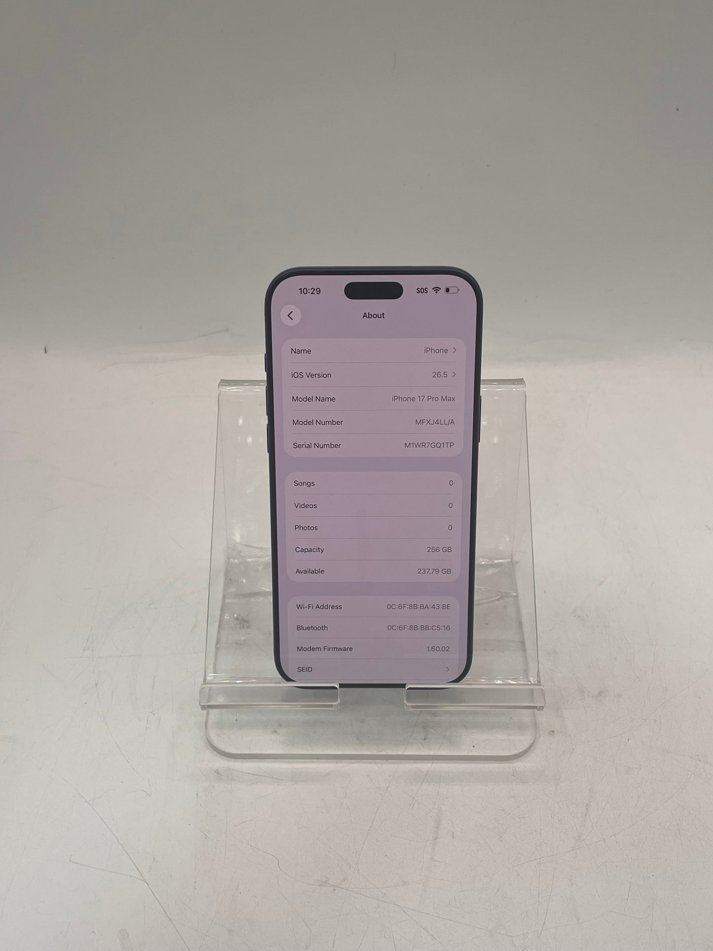 T-Mobile Apple iPhone 17 Pro Max A3257 MFXJ4LL/A 256GB Deep Blue 0 Cycle Count
