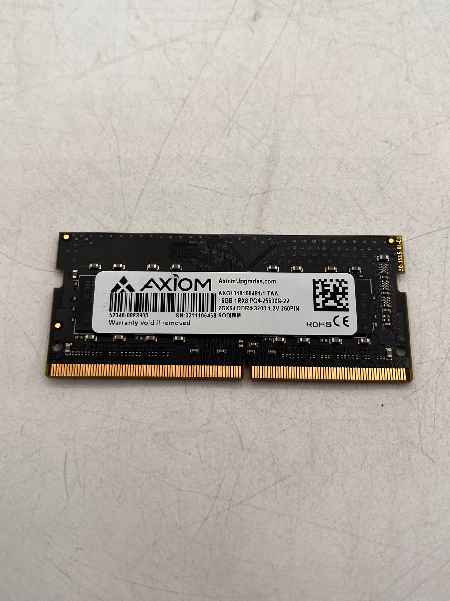 Axiom 16GB DDR4-3200 260-Pin SODIMM Memory Module
