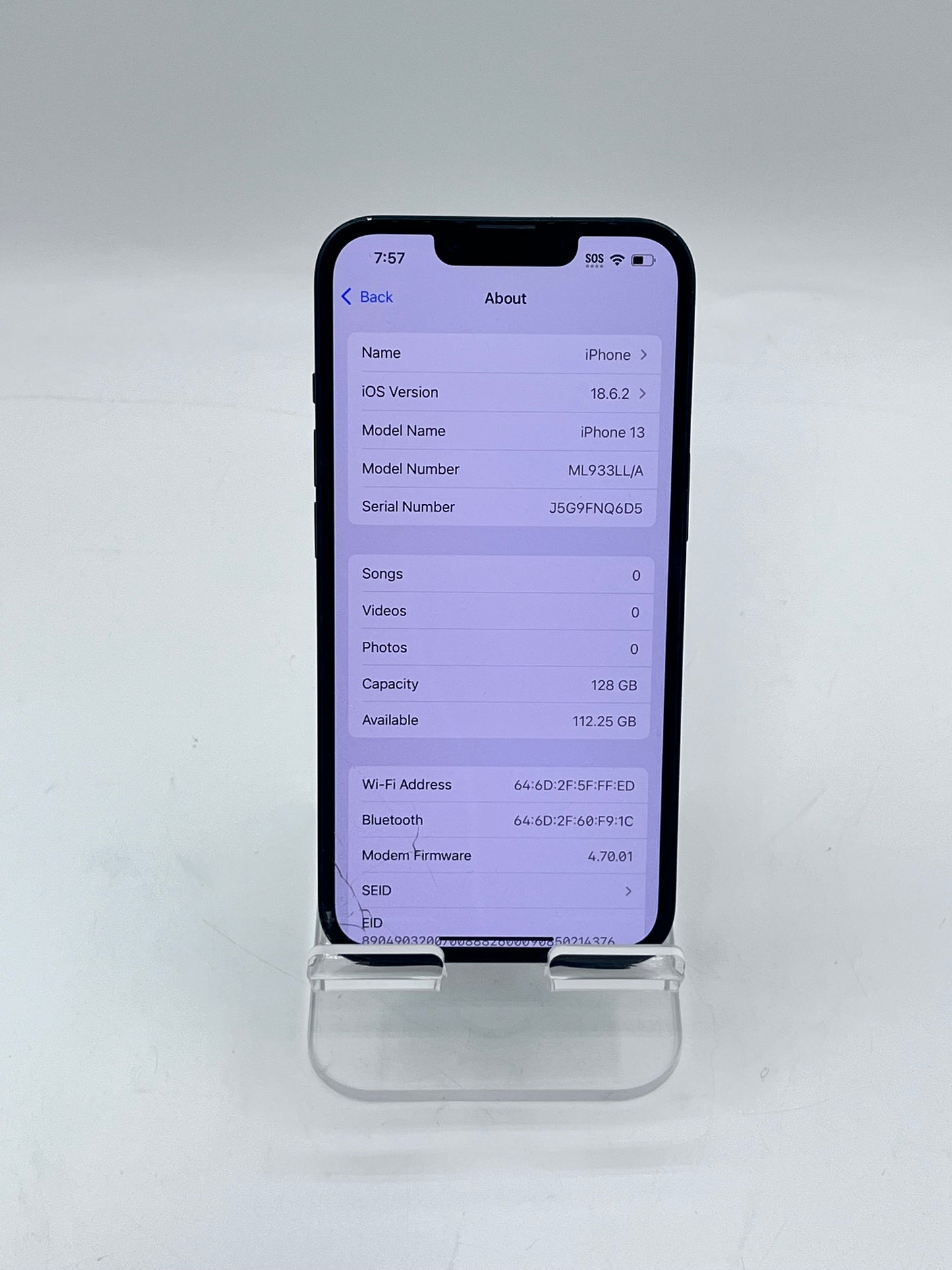 Unlocked Apple iPhone 13 6.1" A2482 ML933LL/A 128GB - Midnight