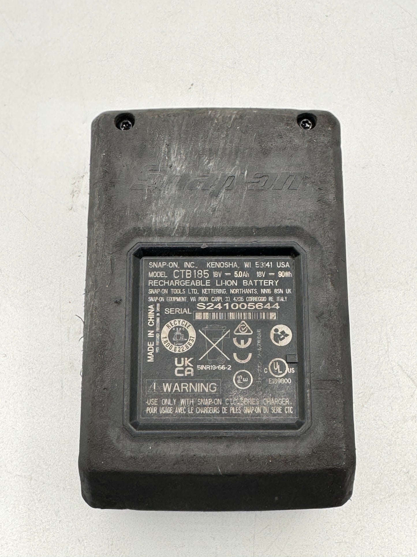 Snap-On CTB185 18v 5.0AH Lithium Ion Battery Tested Free Shipping
