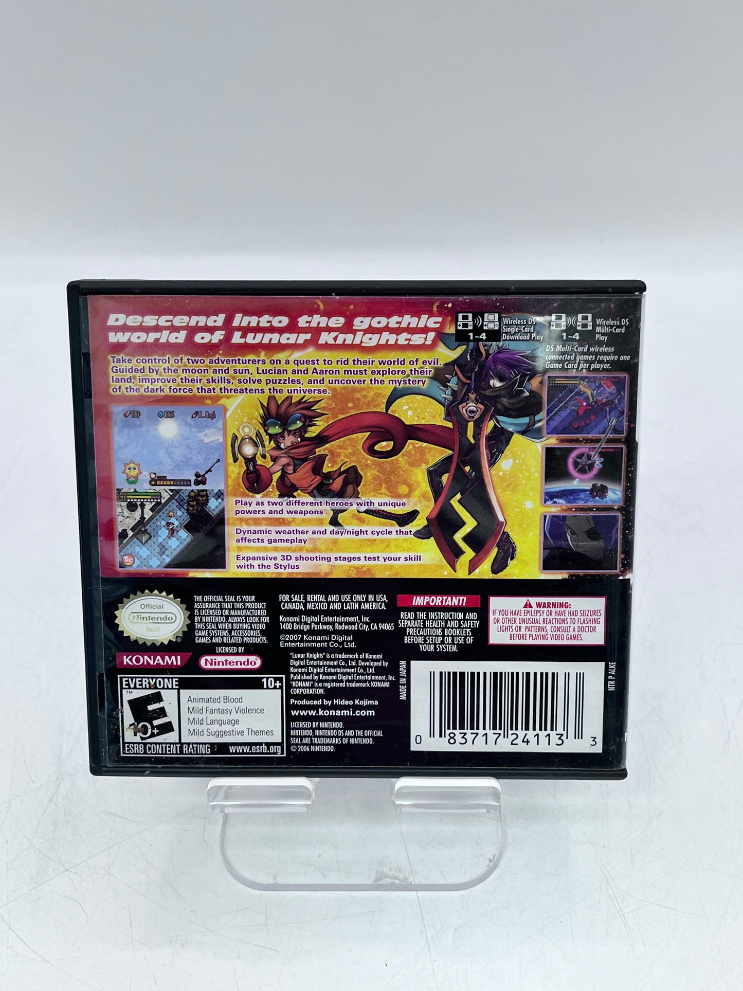 Nintendo DS Lunar Knights Video Game - Black - Complete in Box