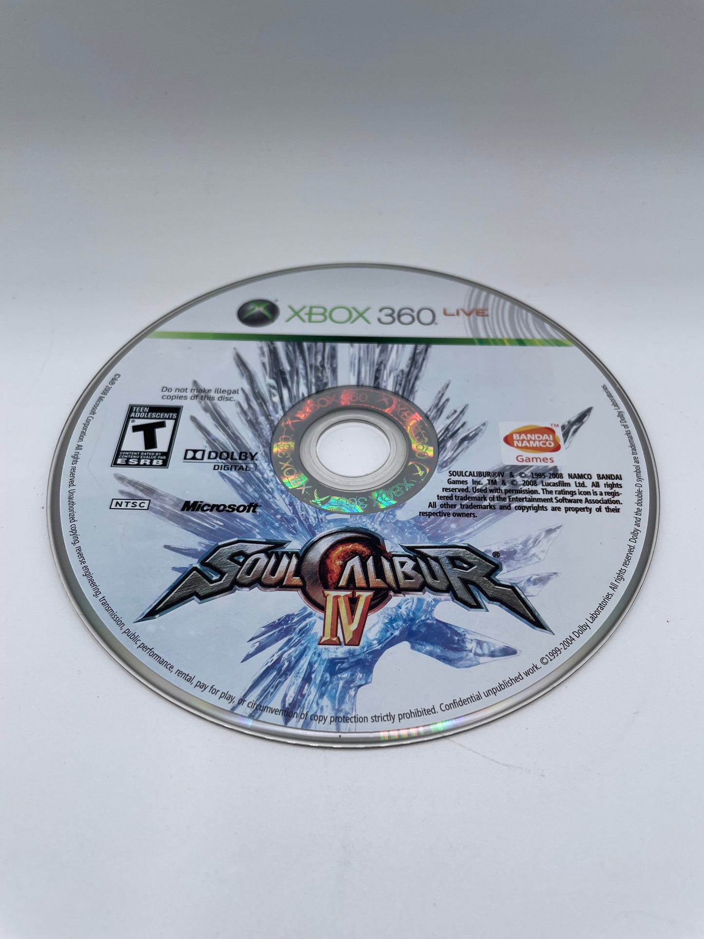 Xbox 360 Soul Calibur IV Game - Used with Original Box - Free Shipping