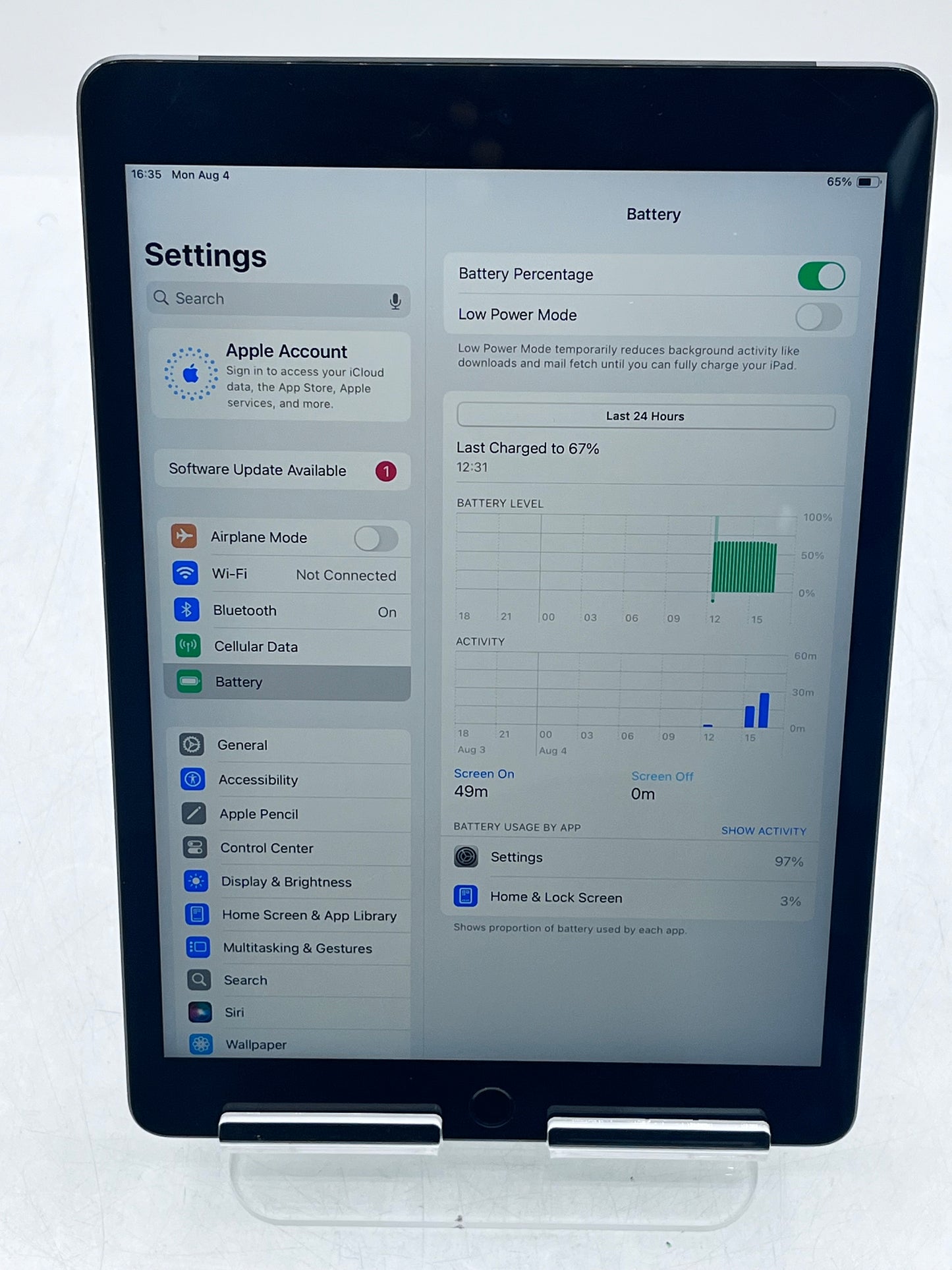 Unlocked Apple iPad (9th Gen) 64GB A2603 (2021) - Space Gray READ