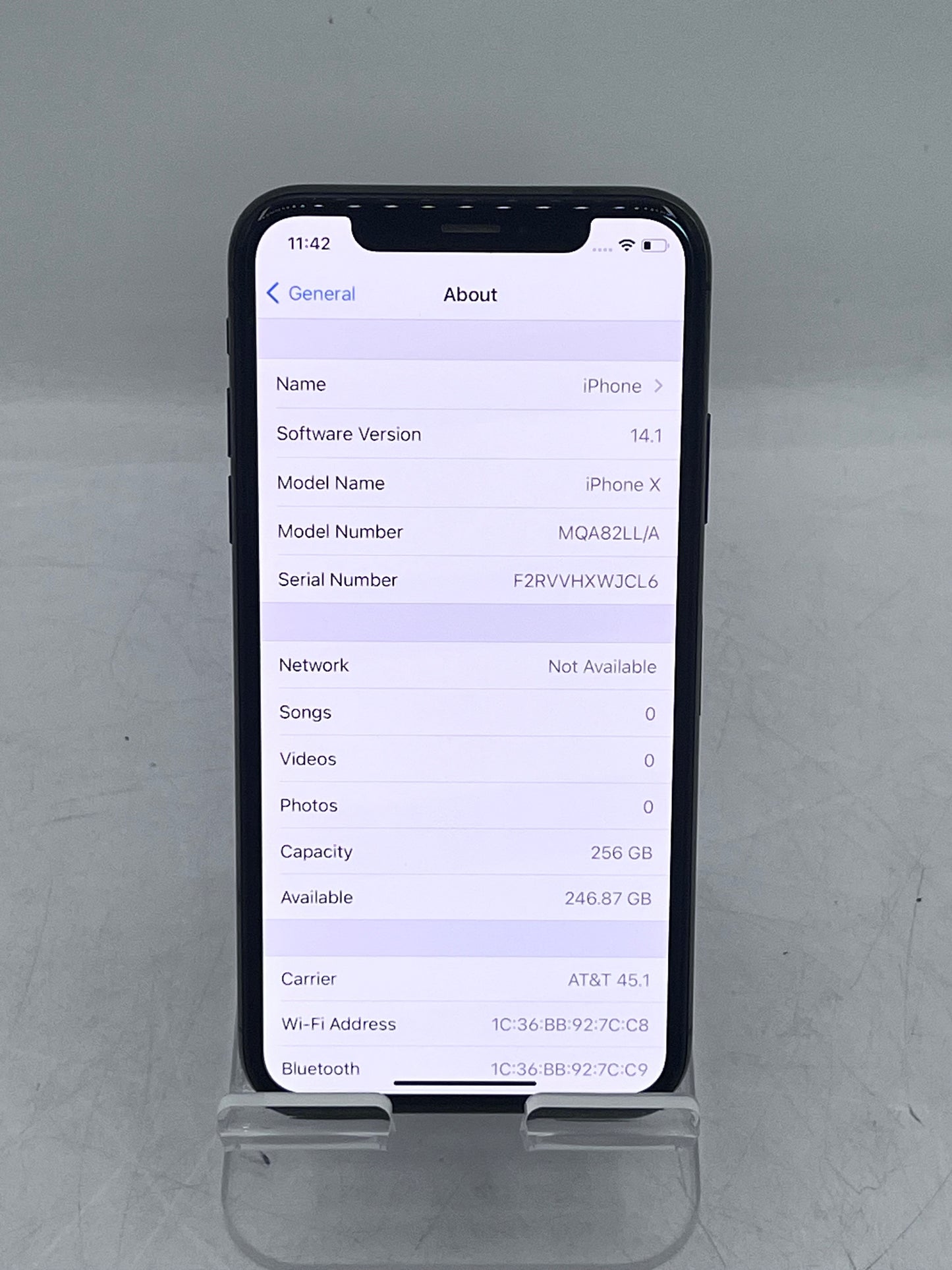 Unlocked Apple iPhone X 256GB 3GB MQA82LL/A A1865 - Space Gray