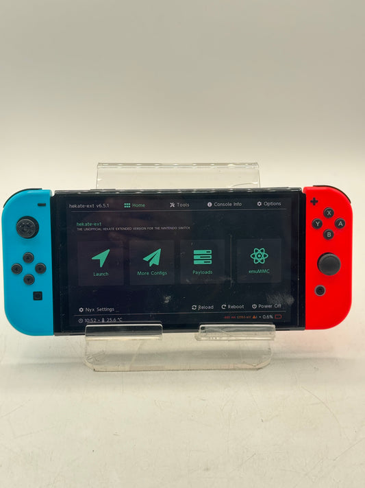 Nintendo Switch OLED Video Game Console HEG-001 Red/Blue Joycons READ!!!
