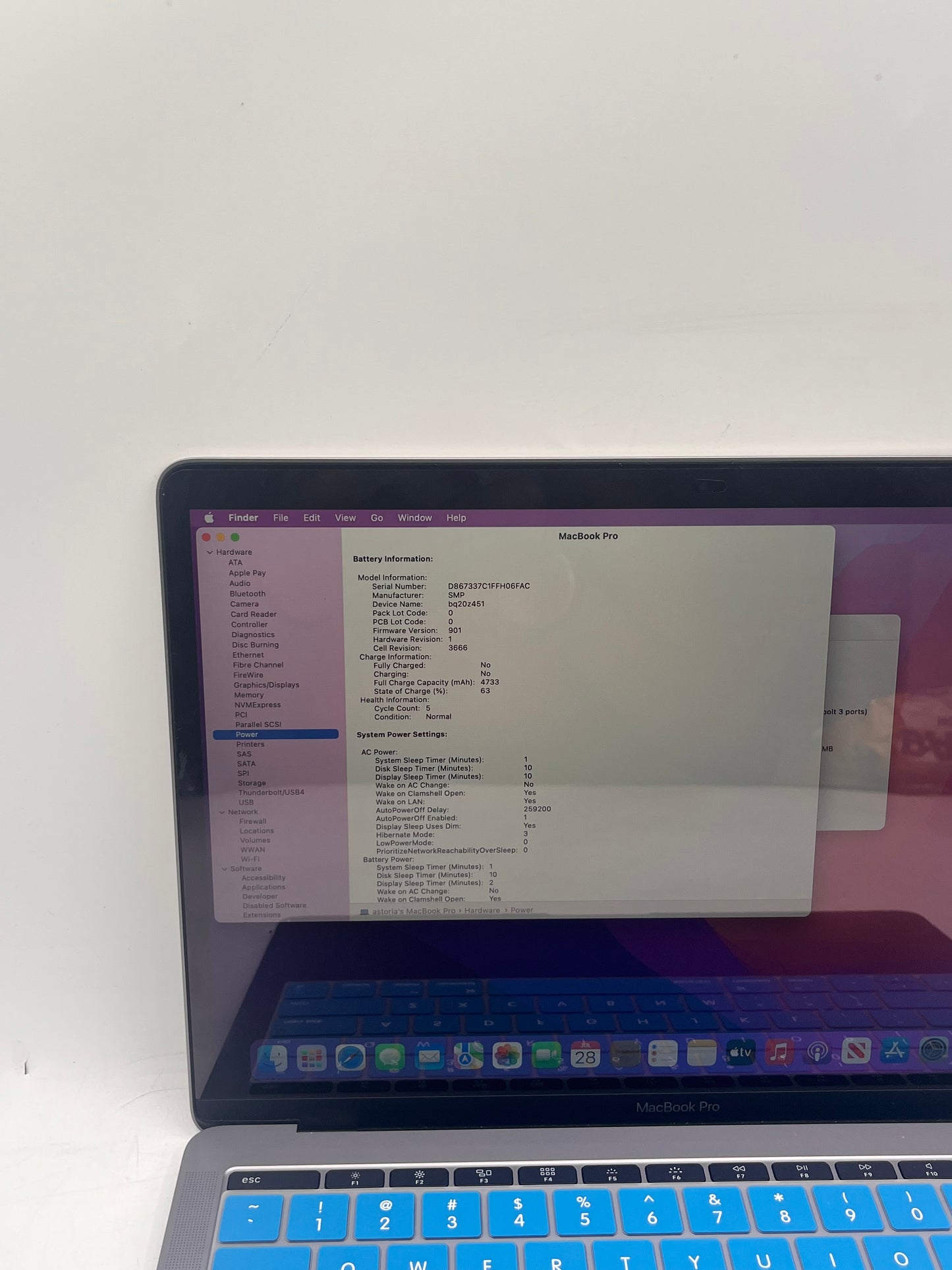 Apple MacBook Pro 13" A1708 2017 Core i5 8GB 128GB Silver