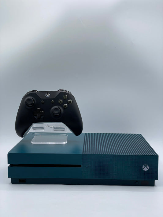 Microsoft Xbox One S 500GB Console Gaming System Deep Blue 1681 w/ Controller Tested