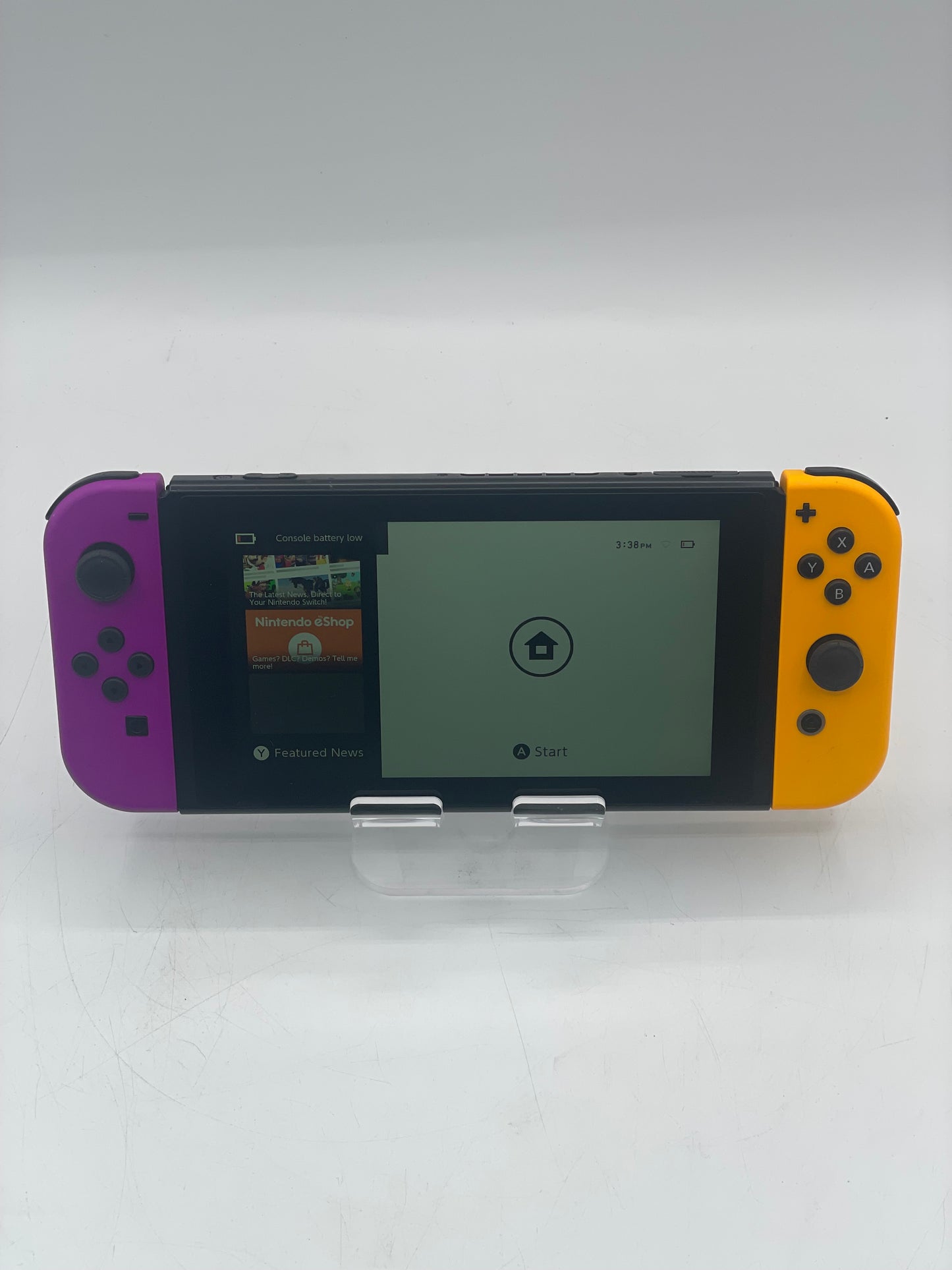 Nintendo Switch v1 Video Game Console HAC-001 Orange/Purple