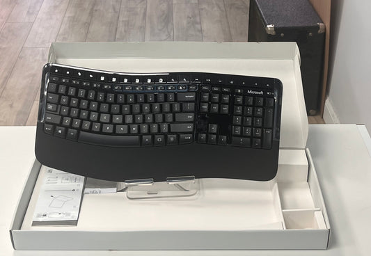 Microsoft Wireless Comfort 5050 Desktop Keyboard USB Receiver w/o Mouse Black