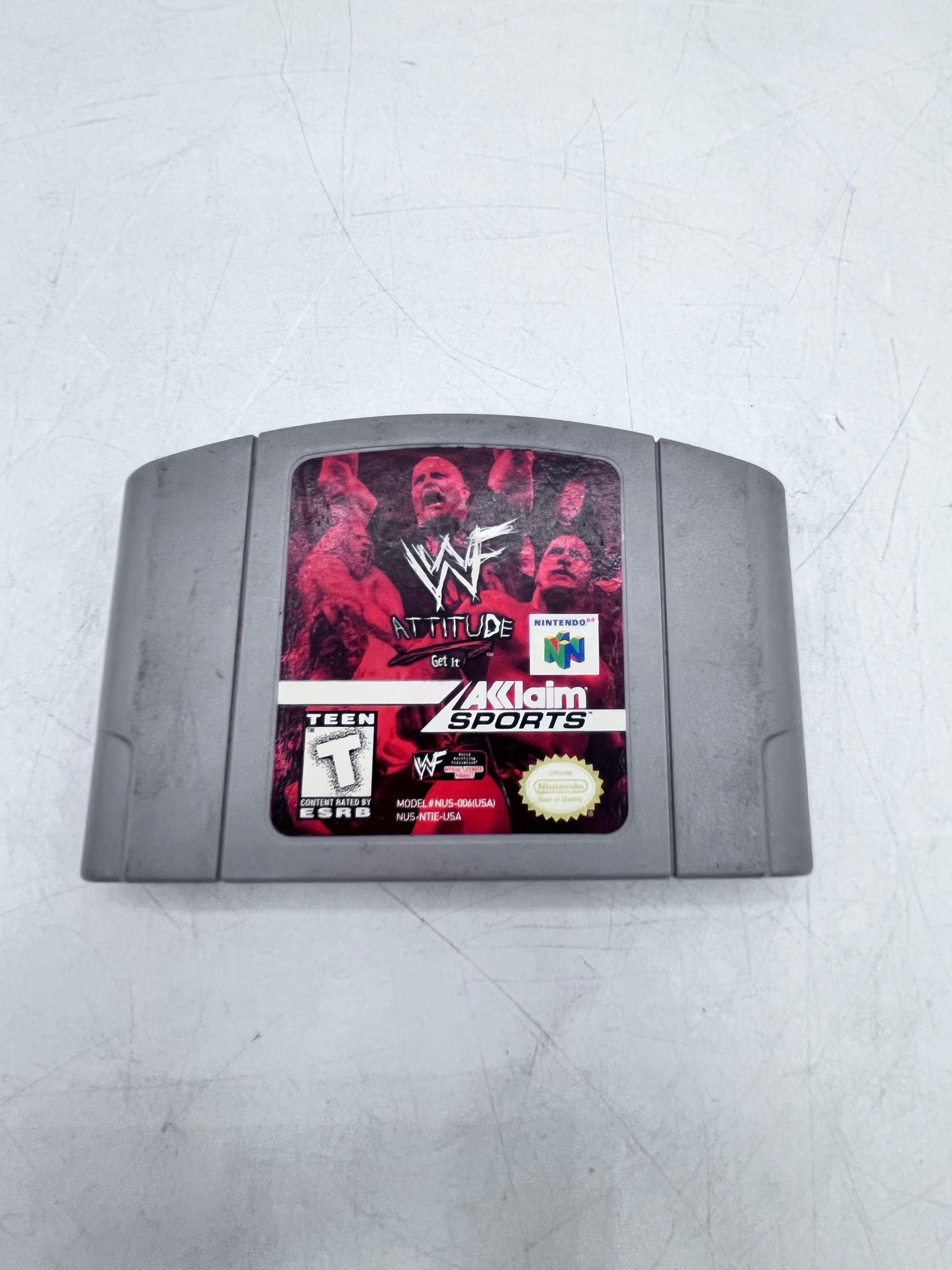 Nintendo 64 WWF Attitude Video Game - Free Shipping!!