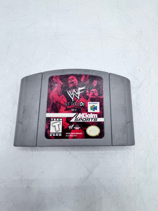 Nintendo 64 WWF Attitude Video Game - Free Shipping!!