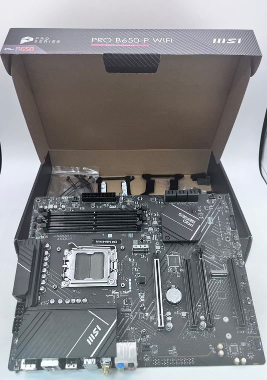 MSI PRO B650-P WiFi AM5 ATX AMD Motherboard Black FOR PARTS ONLY