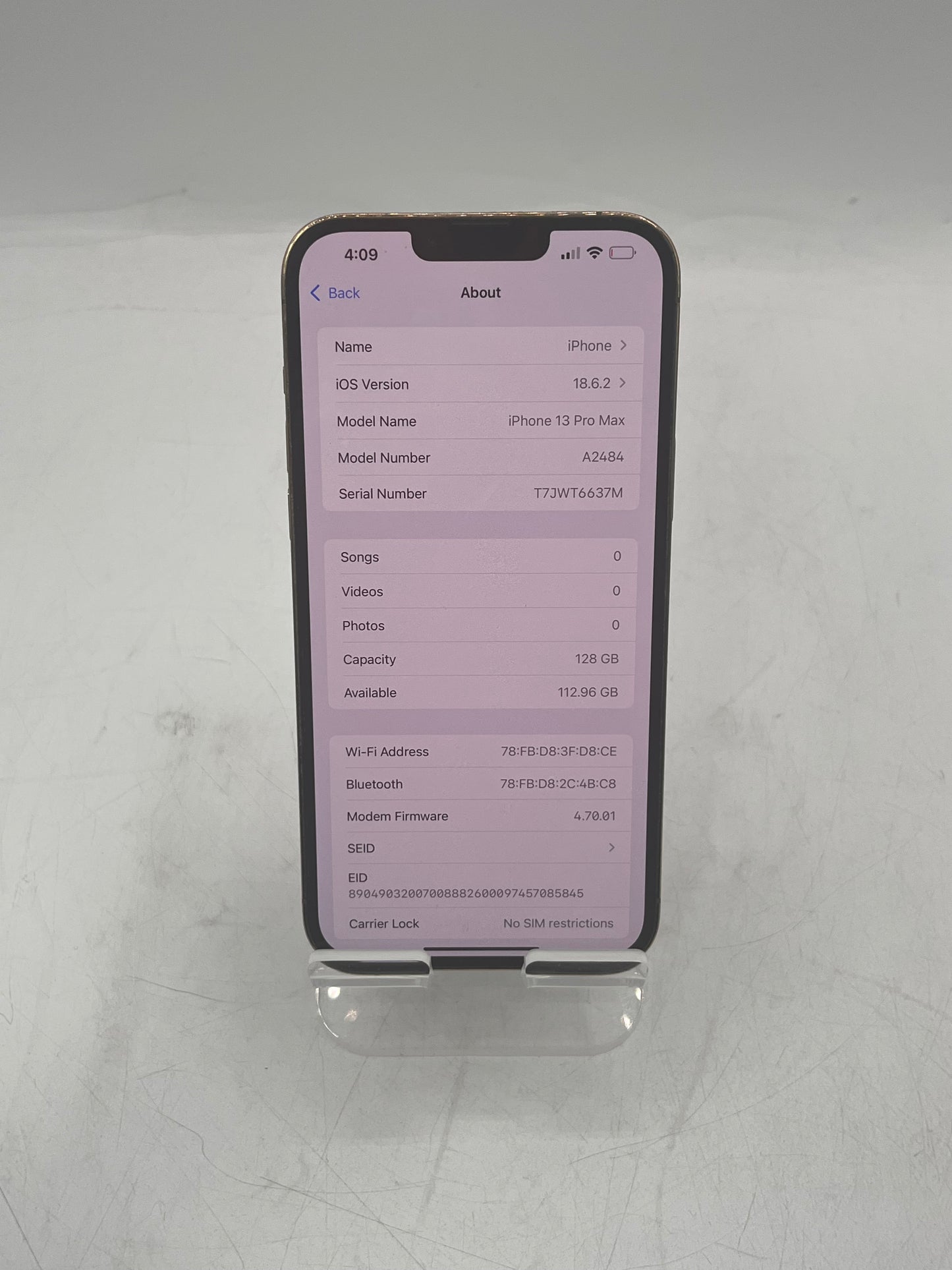 Unlocked Apple iPhone 13 Pro Max NLF43LL/A A2484 128GB Gold