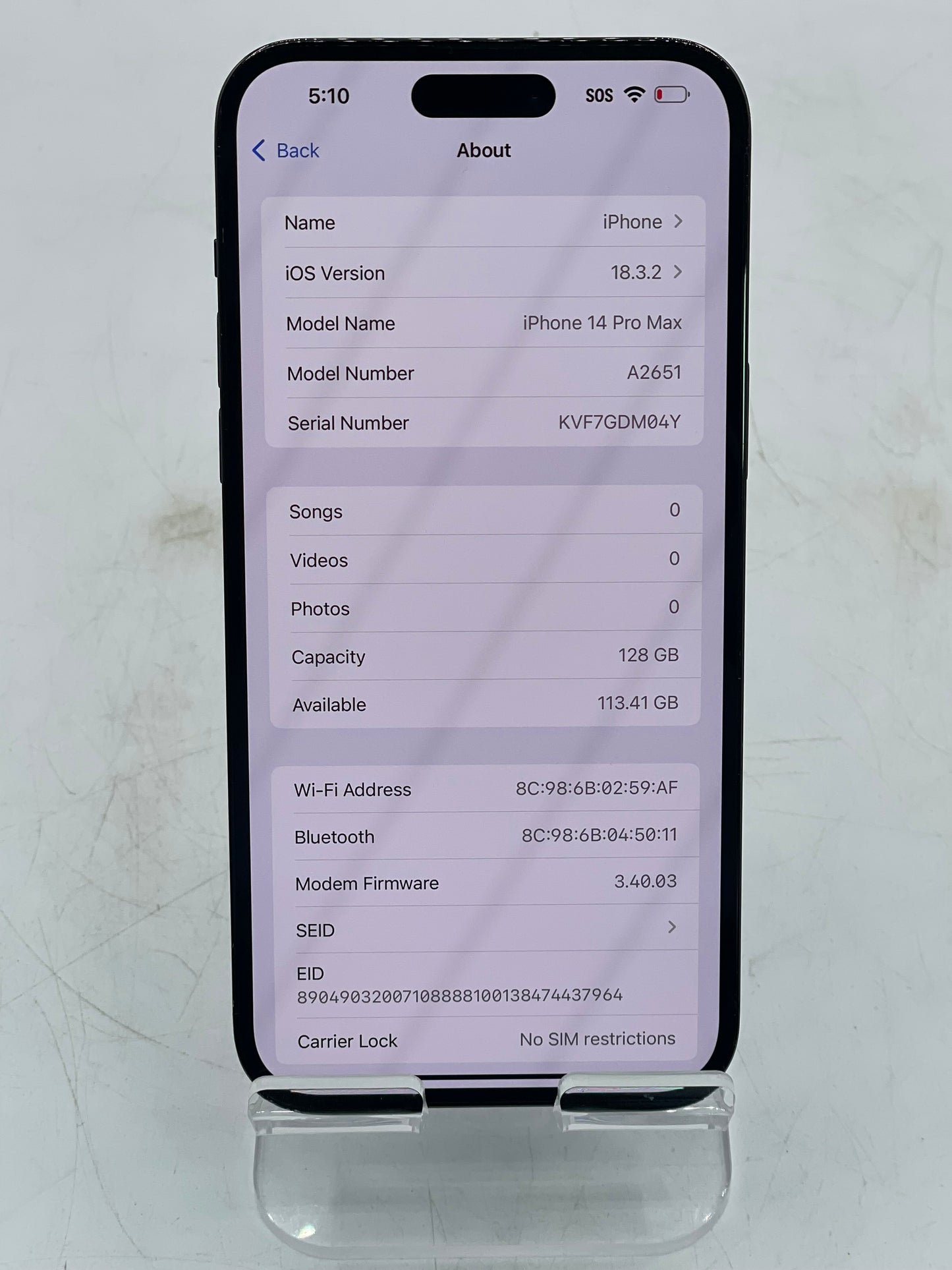 Apple iPhone 14 Pro Max - 128GB - Space Gray - Unlocked - Clean IMEI - Free Shipping