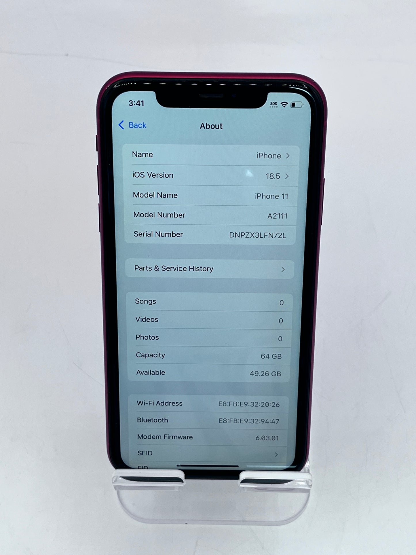 Unlocked  Apple iPhone 11 MWL92LL/A A2111 64GB - Red