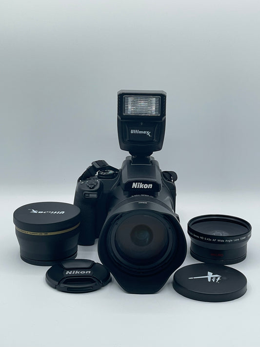 Nikon Coolpix P1000 16MP 4K Digital Camera with 125x Optical Zoom and Extras